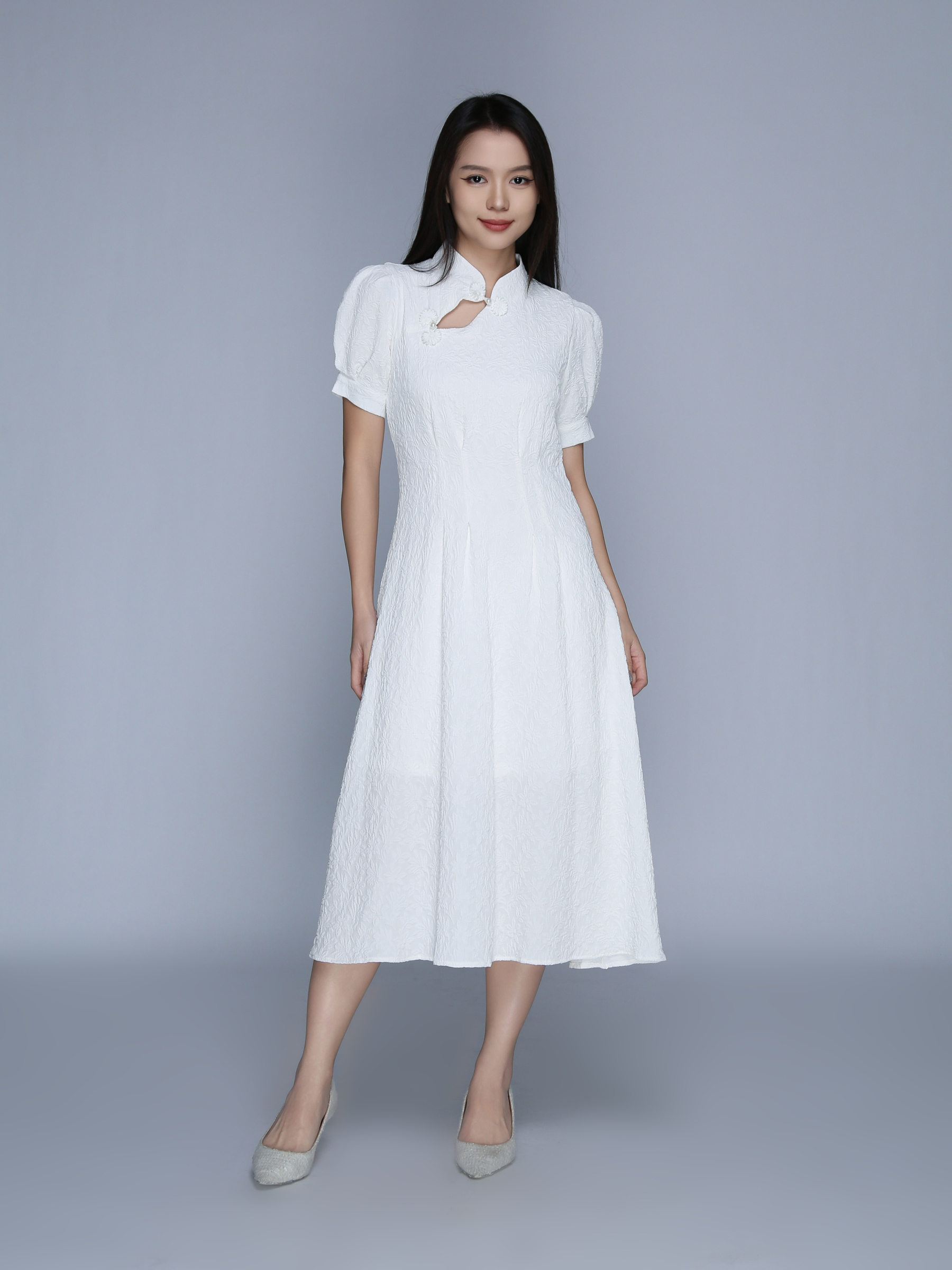 Short Sleeve Back Zip Dress 39520