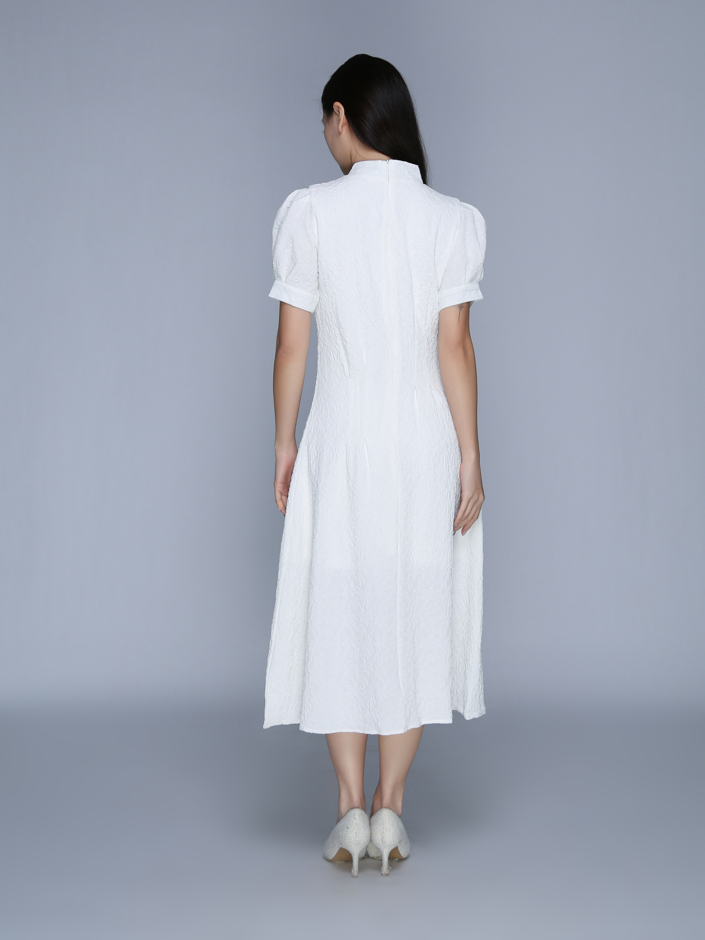 Short Sleeve Back Zip Dress 39520