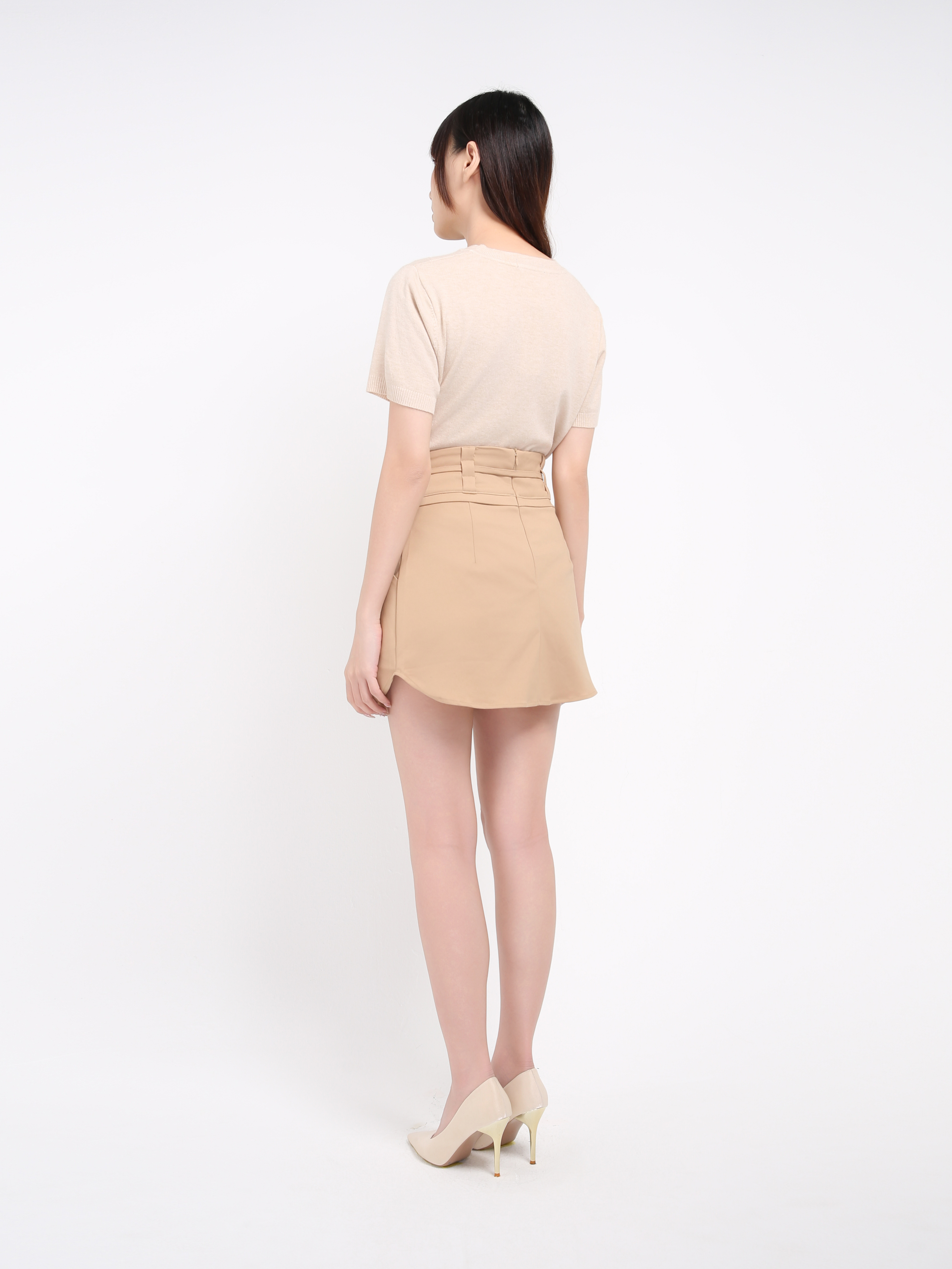 High Waist Side Pocket Skirt Pant 39706