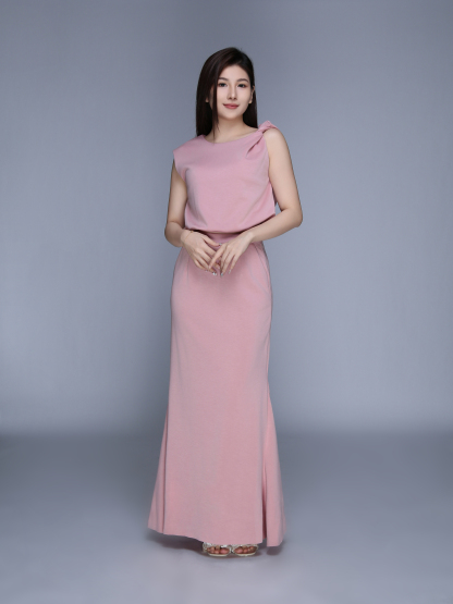 Sleeveless Top With Long Skirt Set 39552