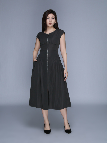 Sleeveless Front Zip Dress 39581