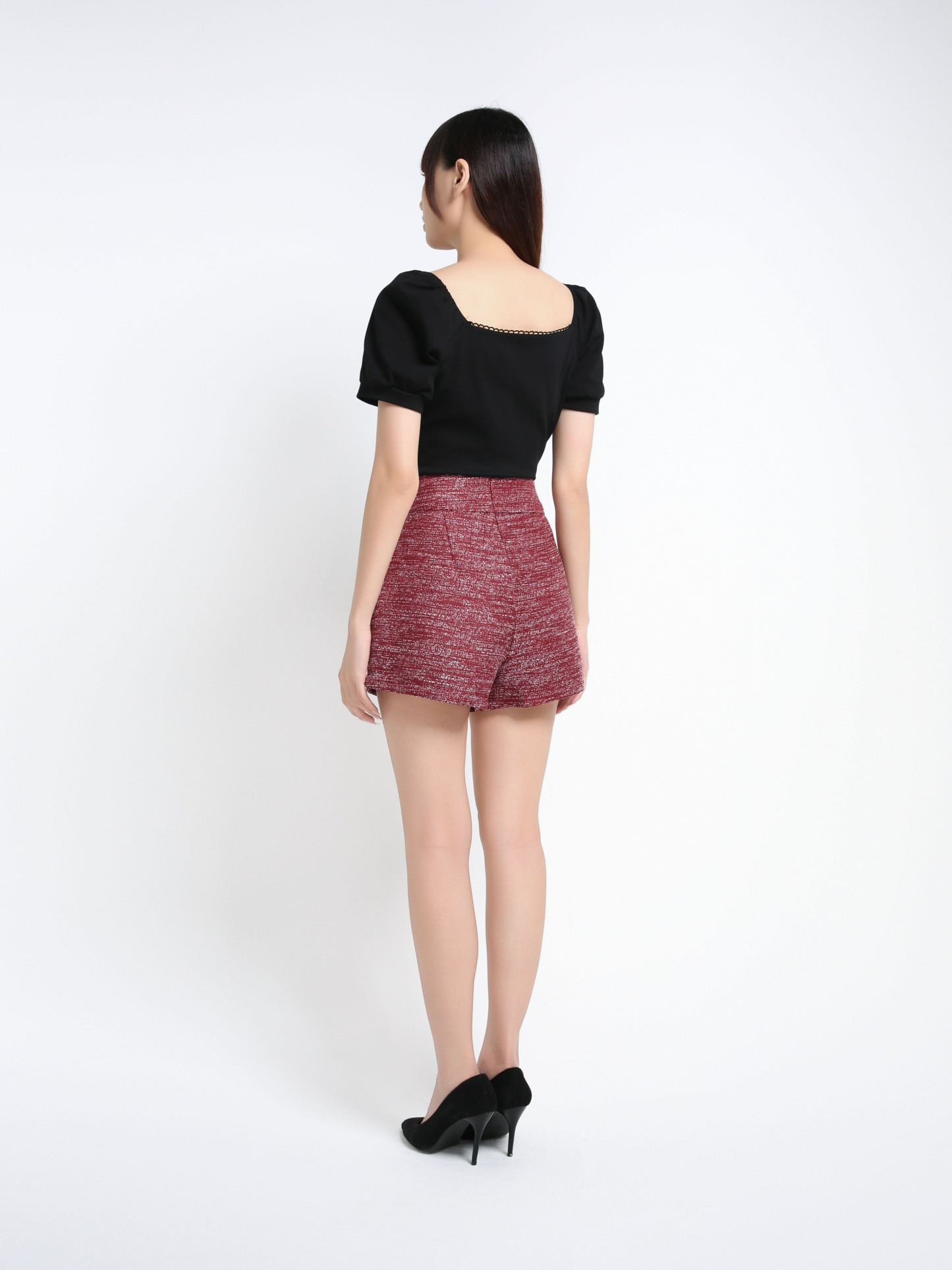 Back Zip Side Pocket Short Pant 39356