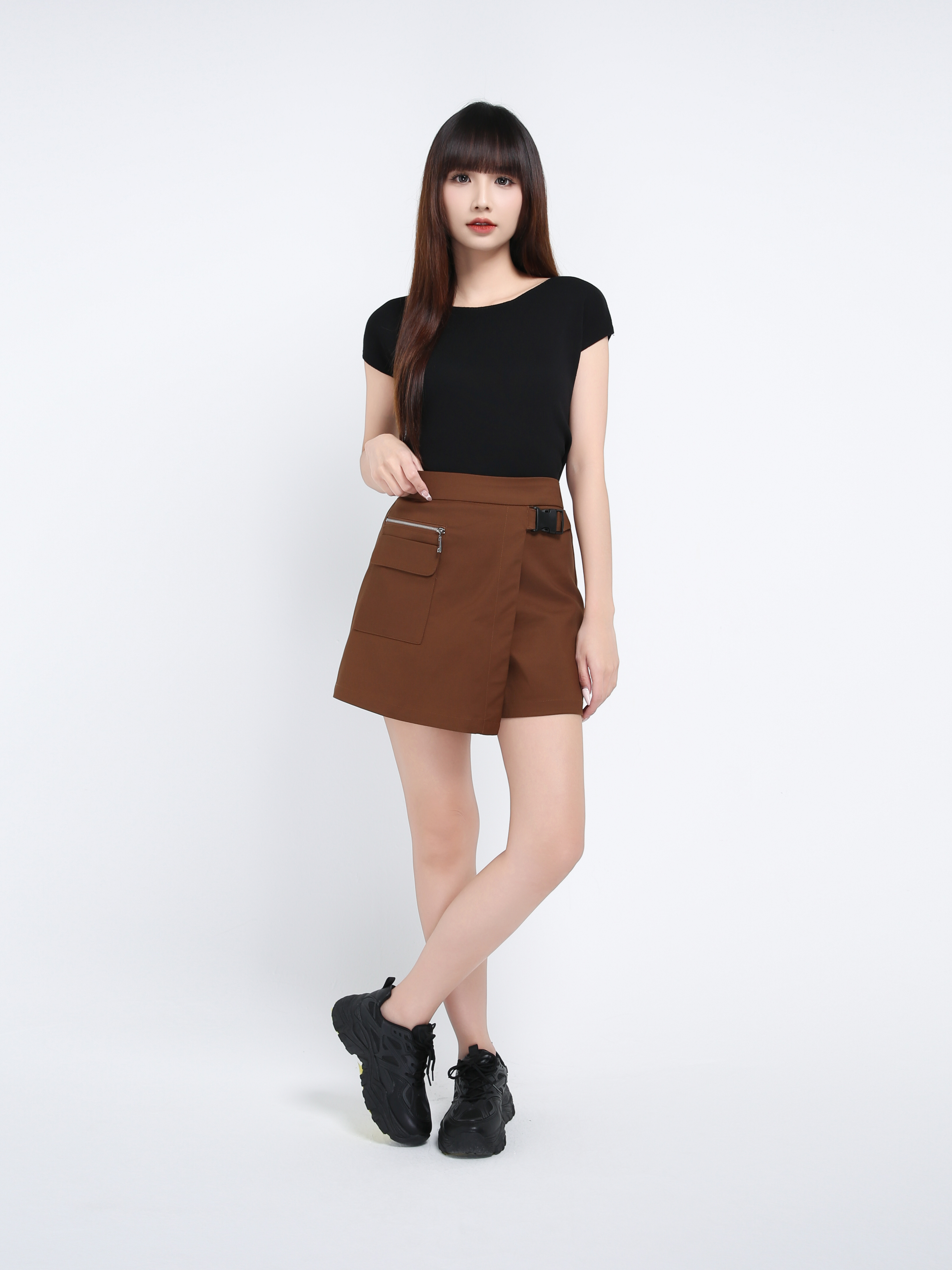 High Waist Side Pocket Skirt Pant 39625
