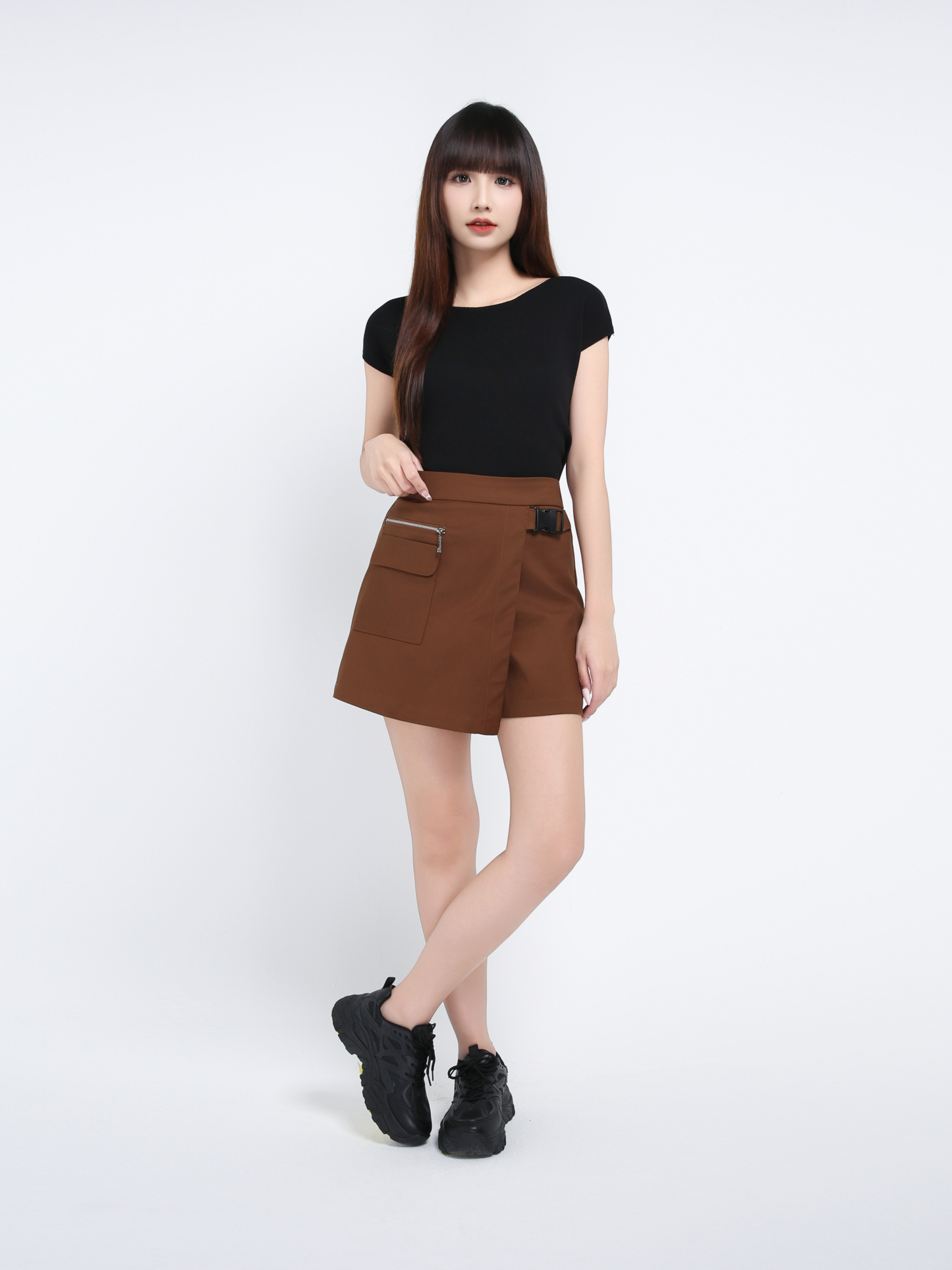 High Waist Side Pocket Skirt Pant 39625