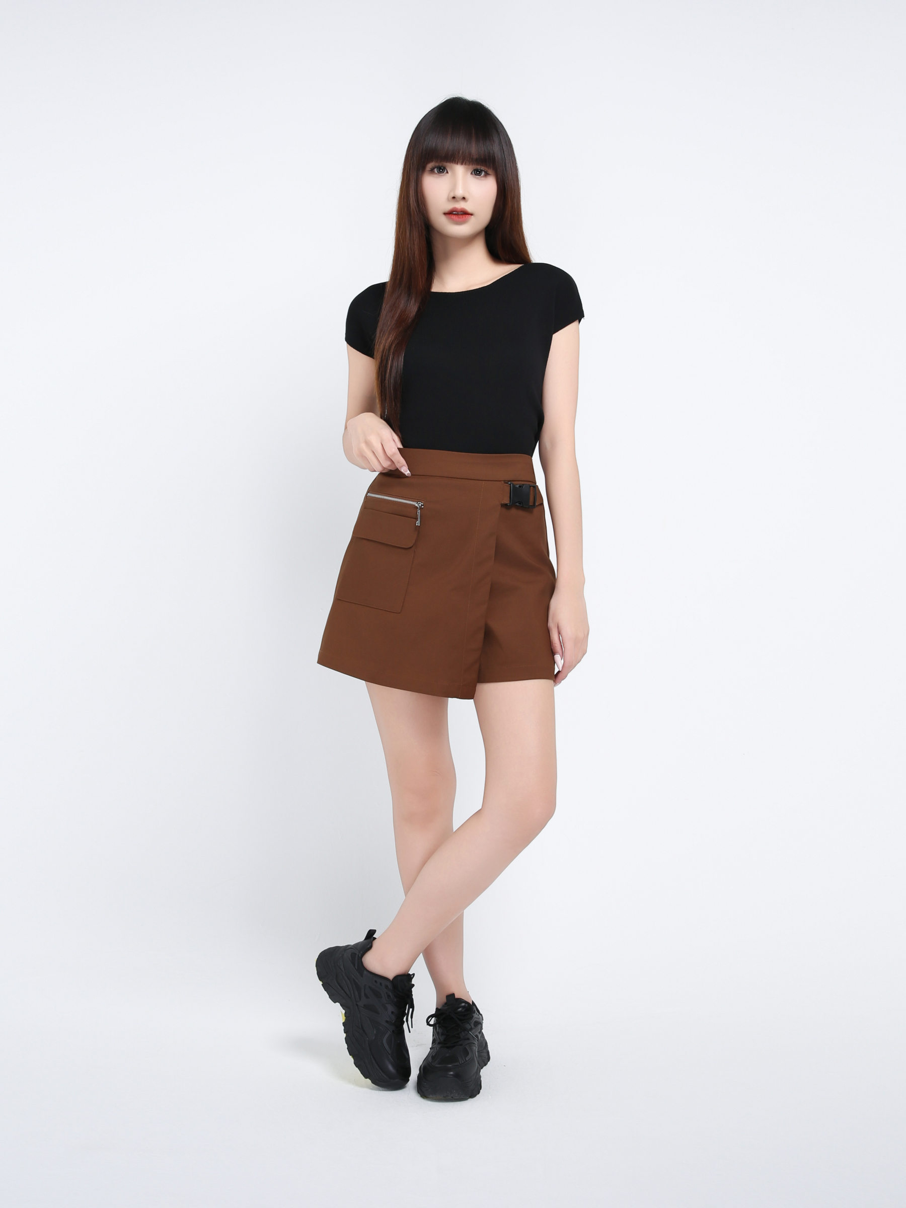 High Waist Side Pocket Skirt Pant 39625
