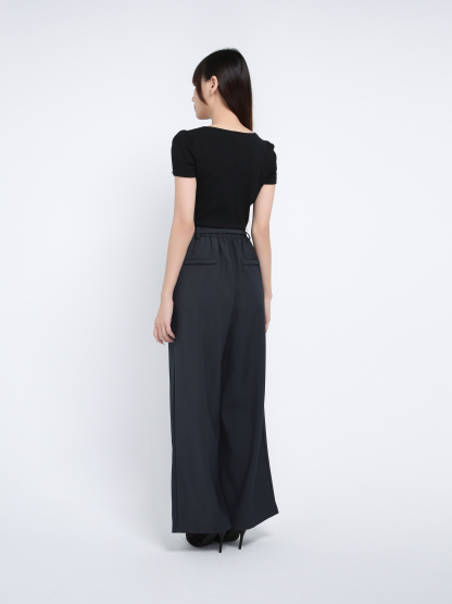 Pleated Long Pant With Belt 39637