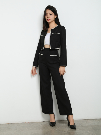 Long Sleeve Top With Long Pant Set 39638