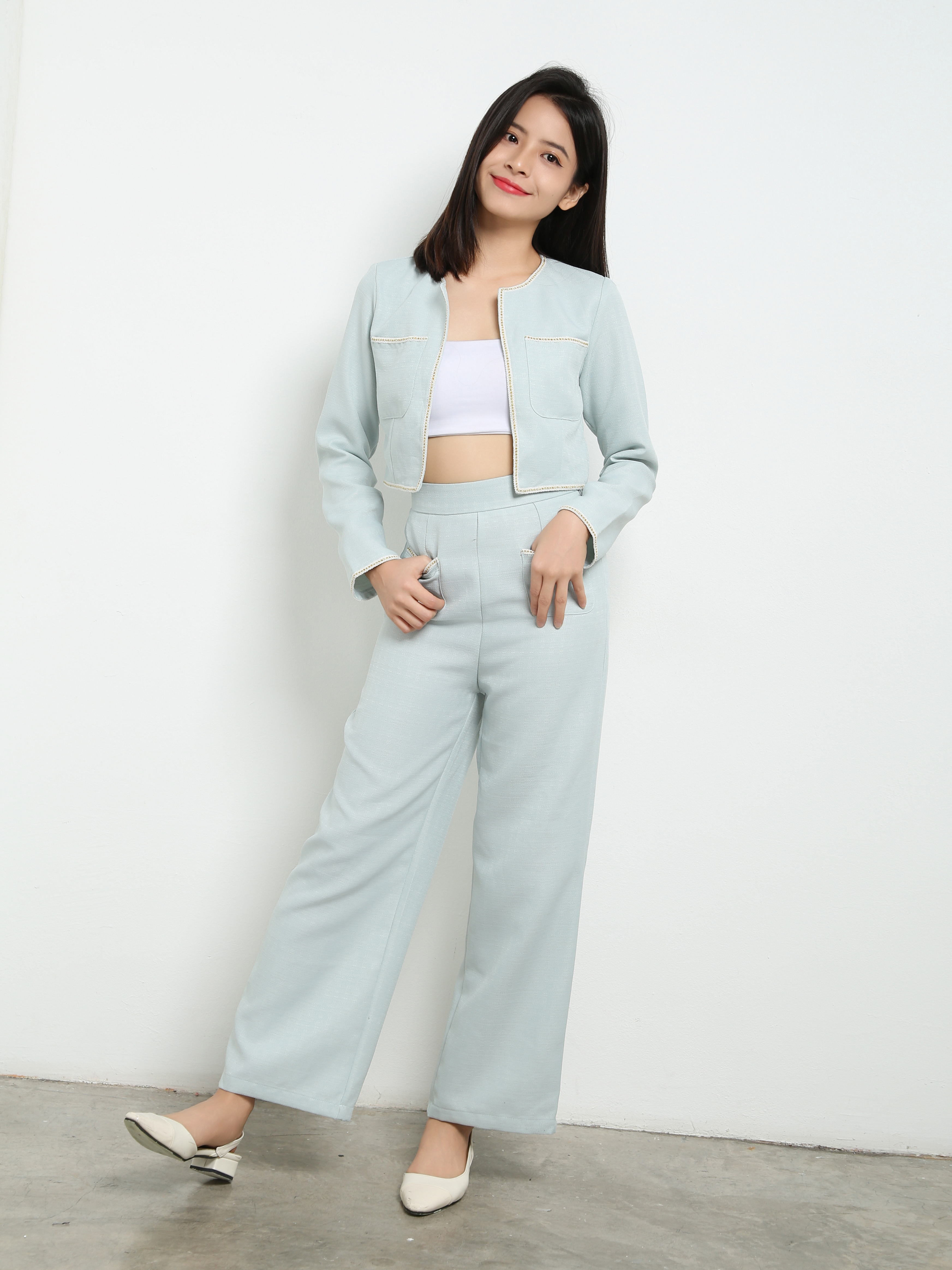 Long Sleeve Top With Long Pant Set 39638