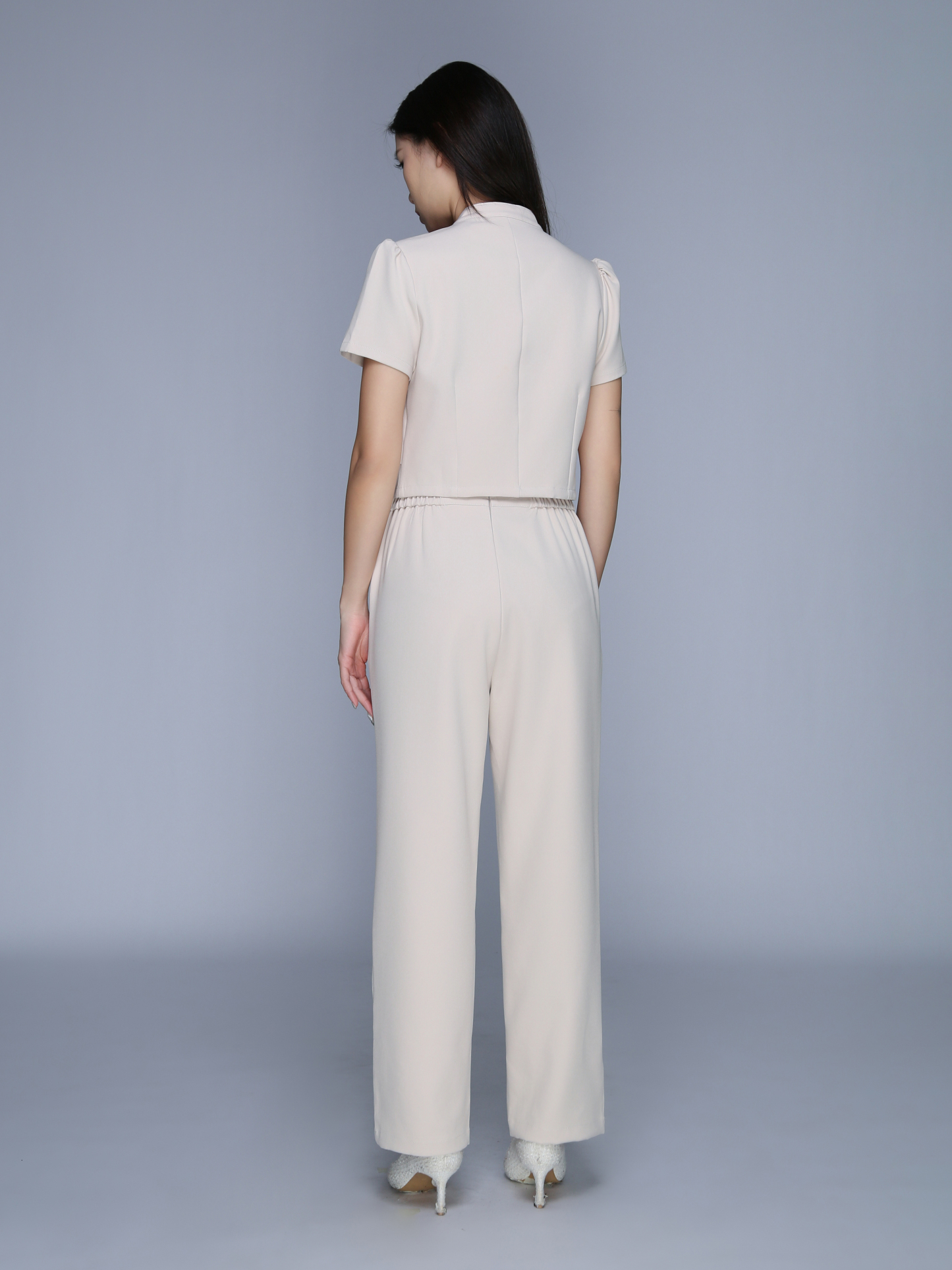 Short Sleeve Top With Long Pant Set 39640