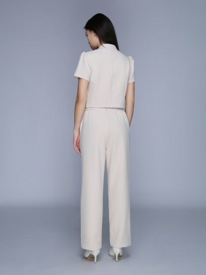 Short Sleeve Top With Long Pant Set 39640