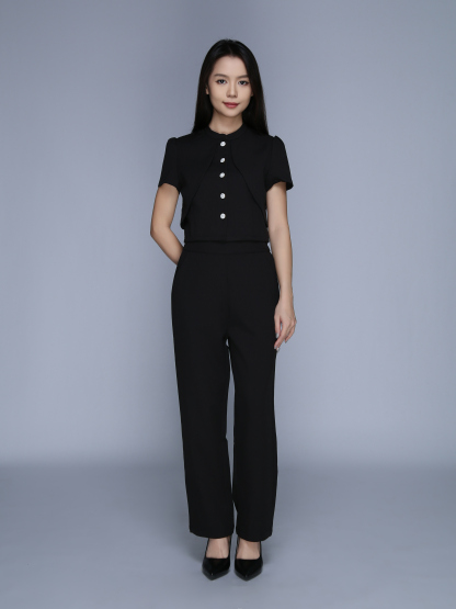 Short Sleeve Top With Long Pant Set 39640