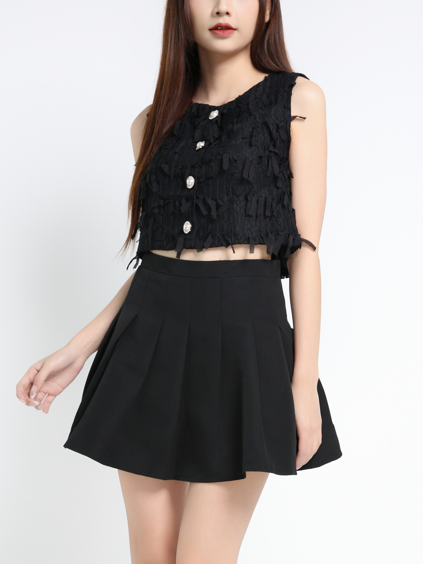 Sleeveless Top With Skirt Set 39668