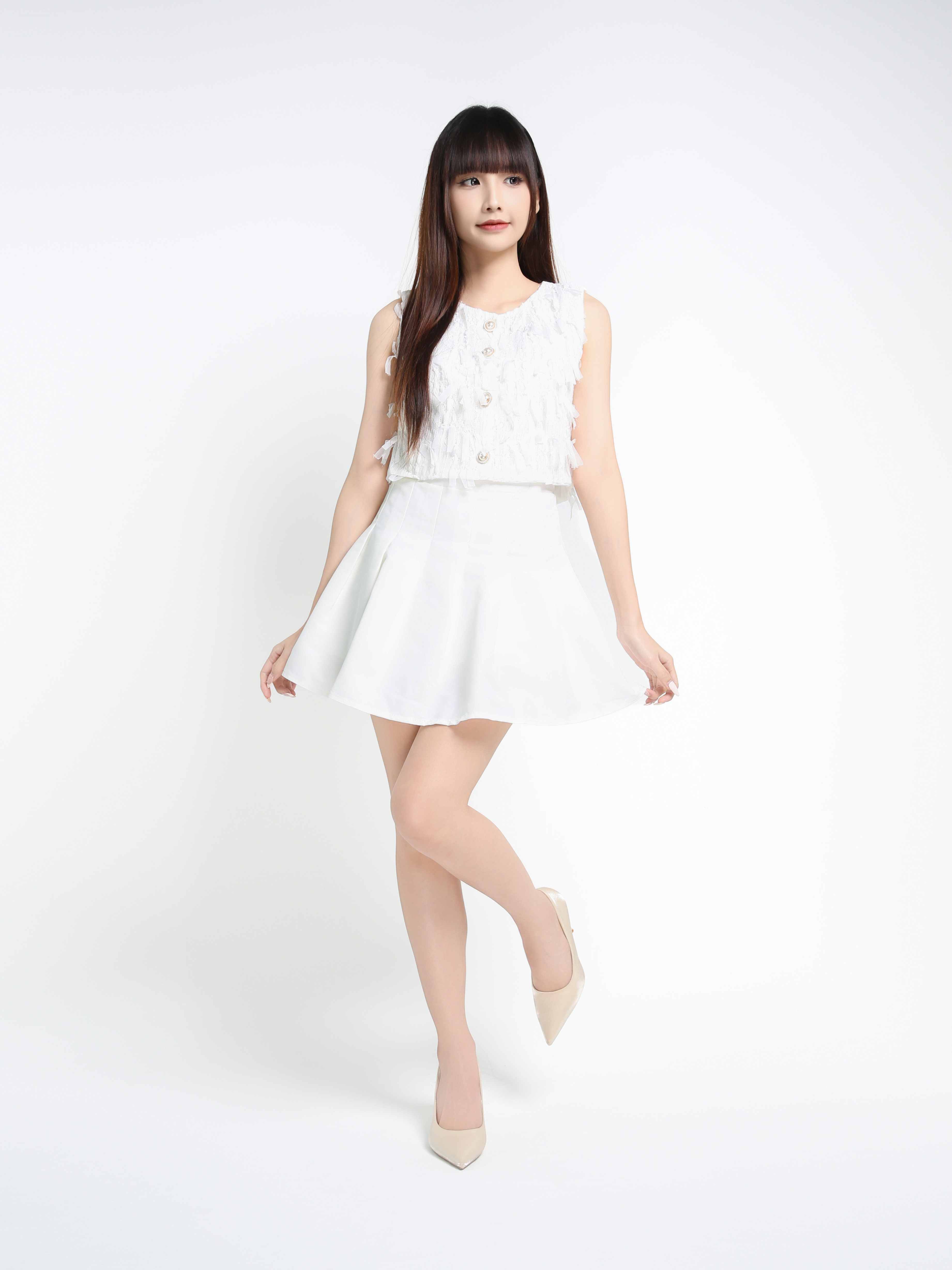 Sleeveless Top With Skirt Set 39668