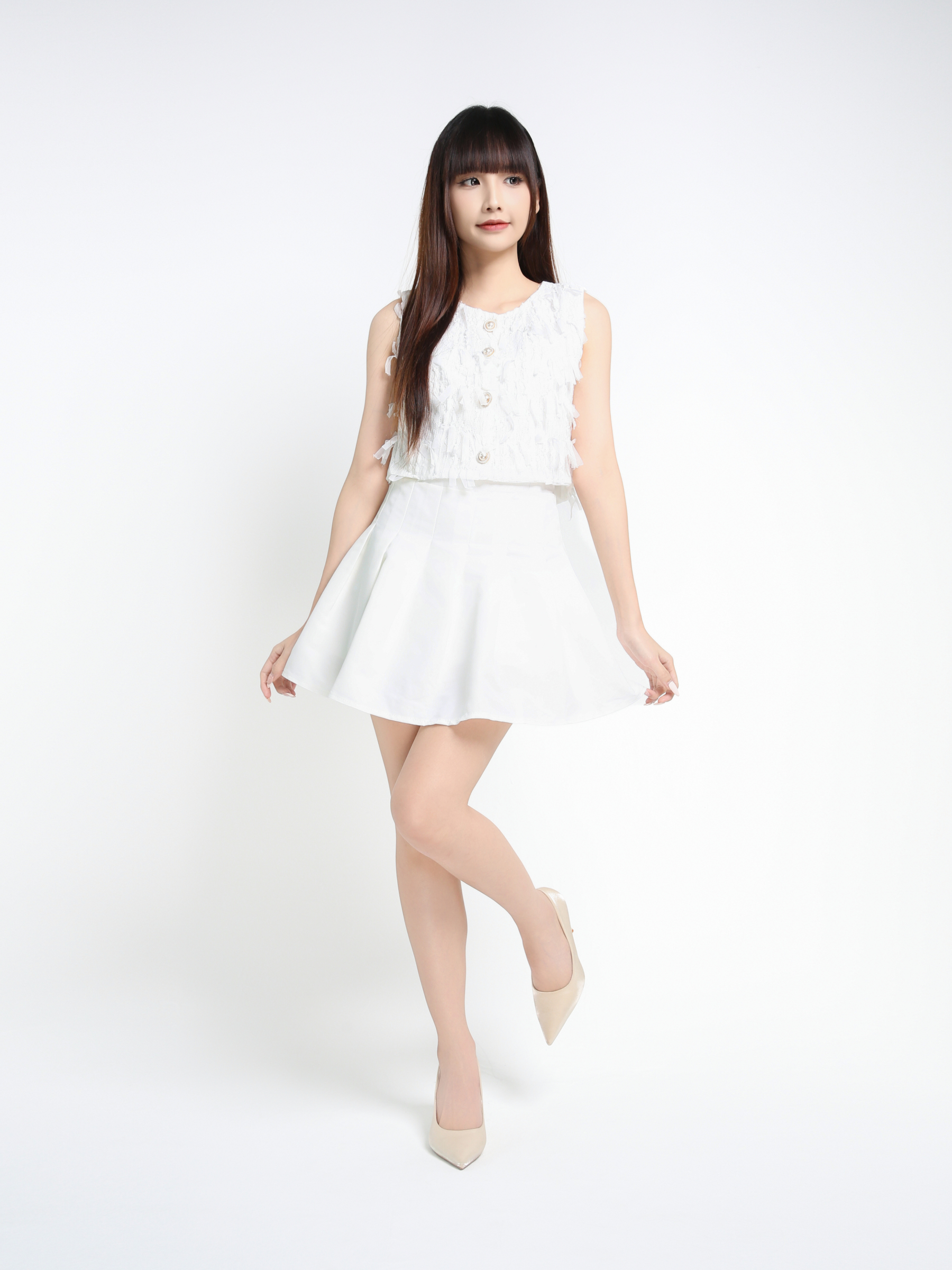Sleeveless Top With Skirt Set 39668