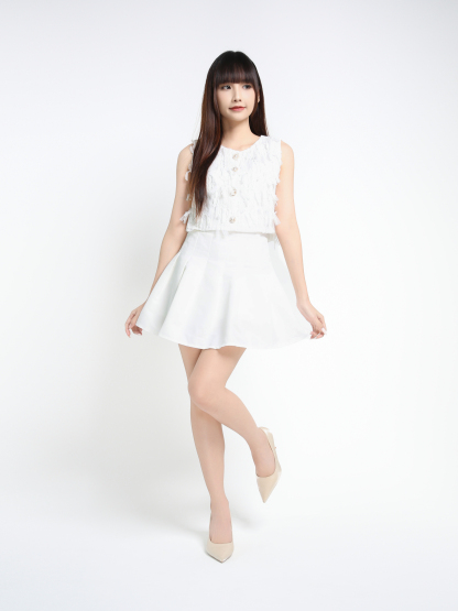 Sleeveless Top With Skirt Set 39668