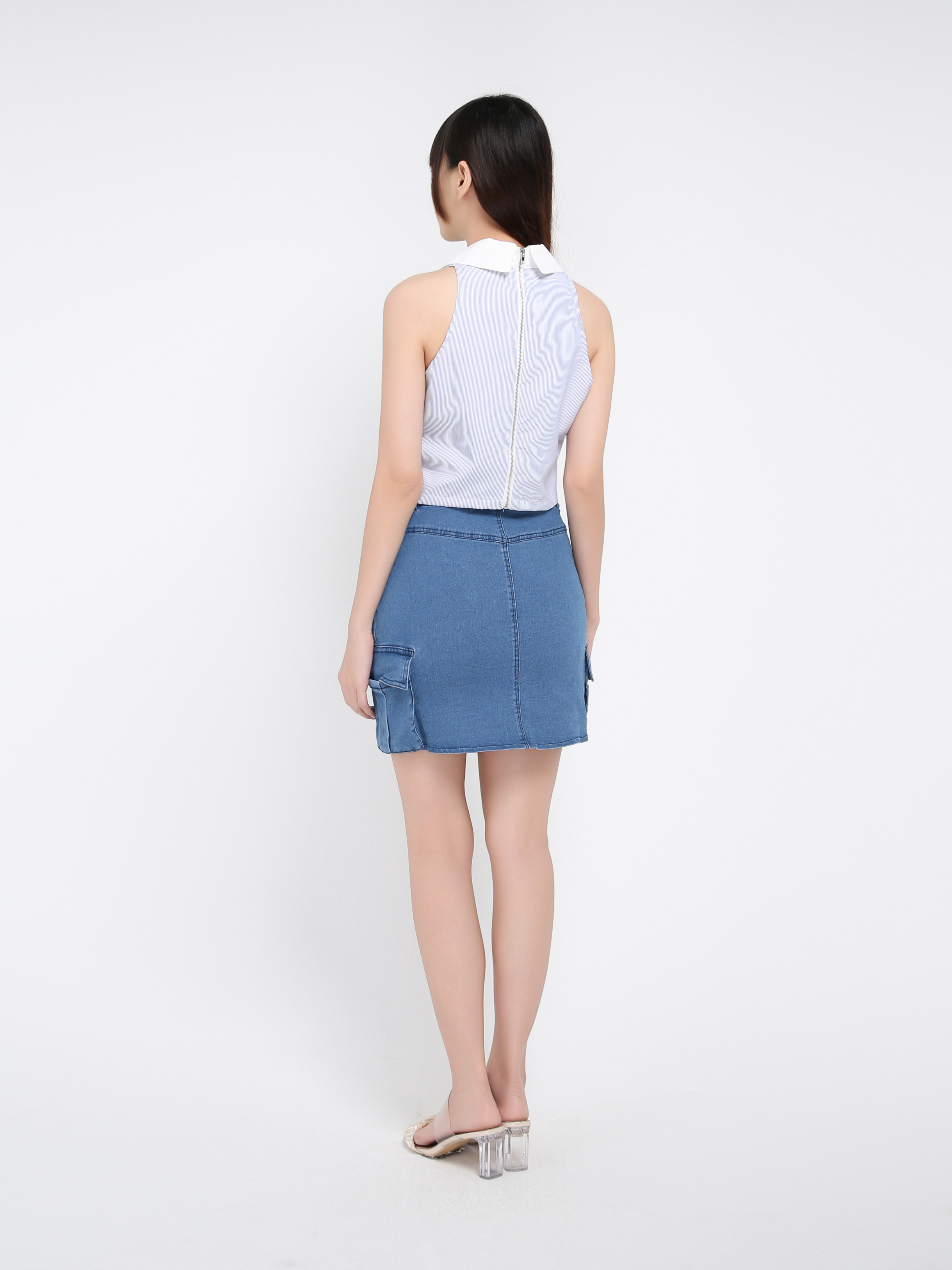 Denim Skirt Pants 39506