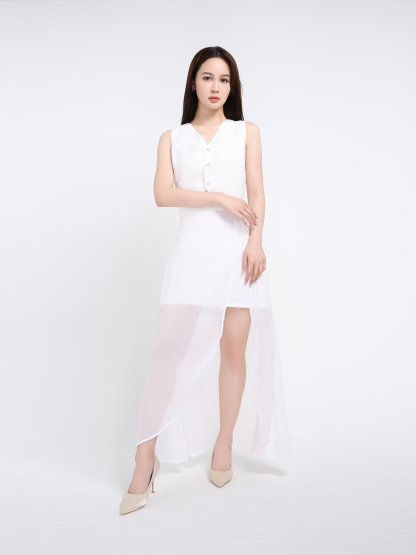 Sleeveless Top With Long Skirt Set 39702