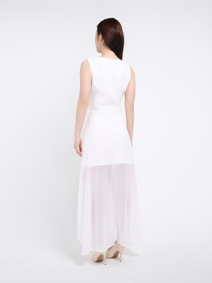 Sleeveless Top With Long Skirt Set 39702