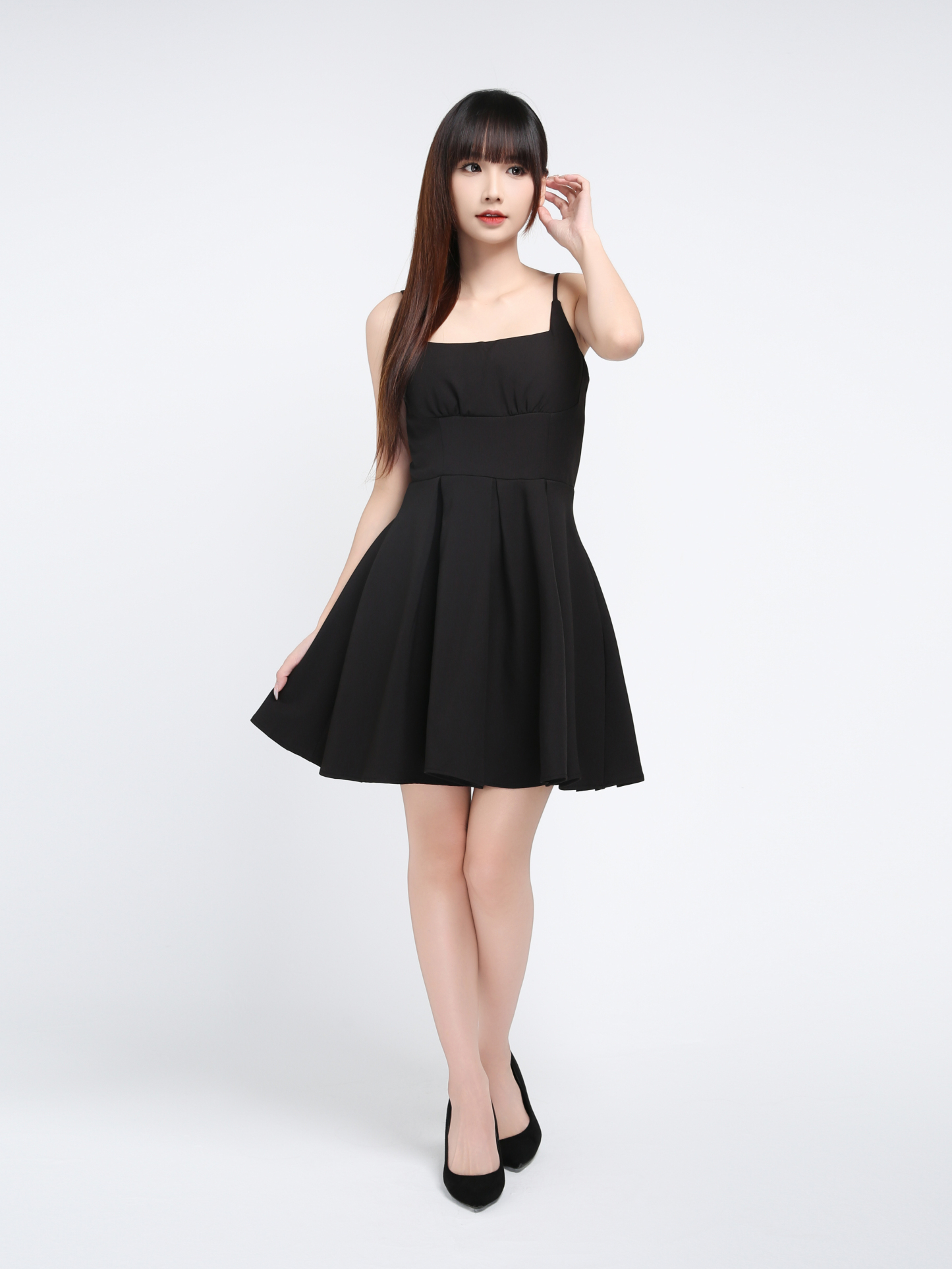 Sleeveless Pleated Dress 39715