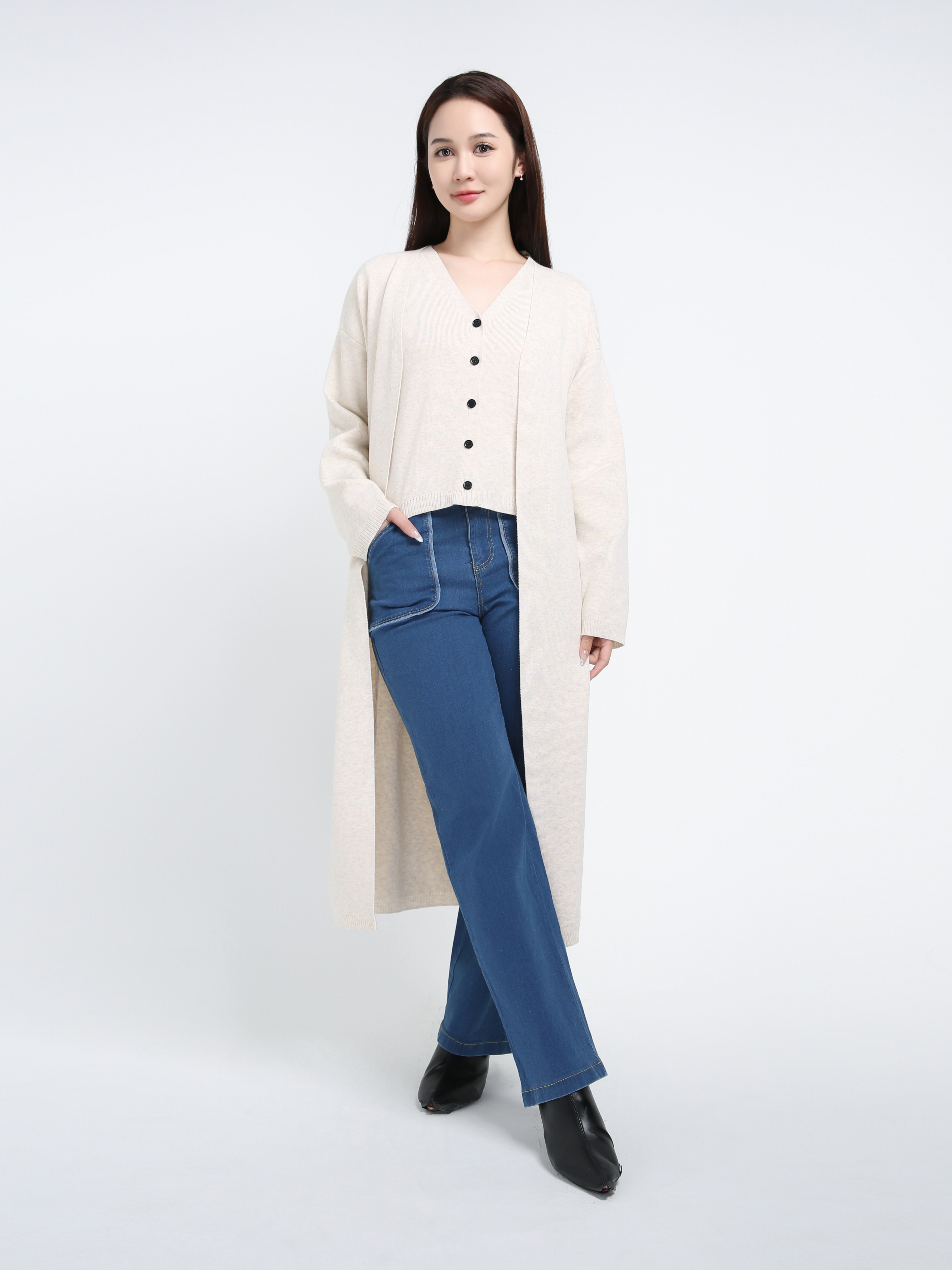 Denim Side Pocket Long pant 39368