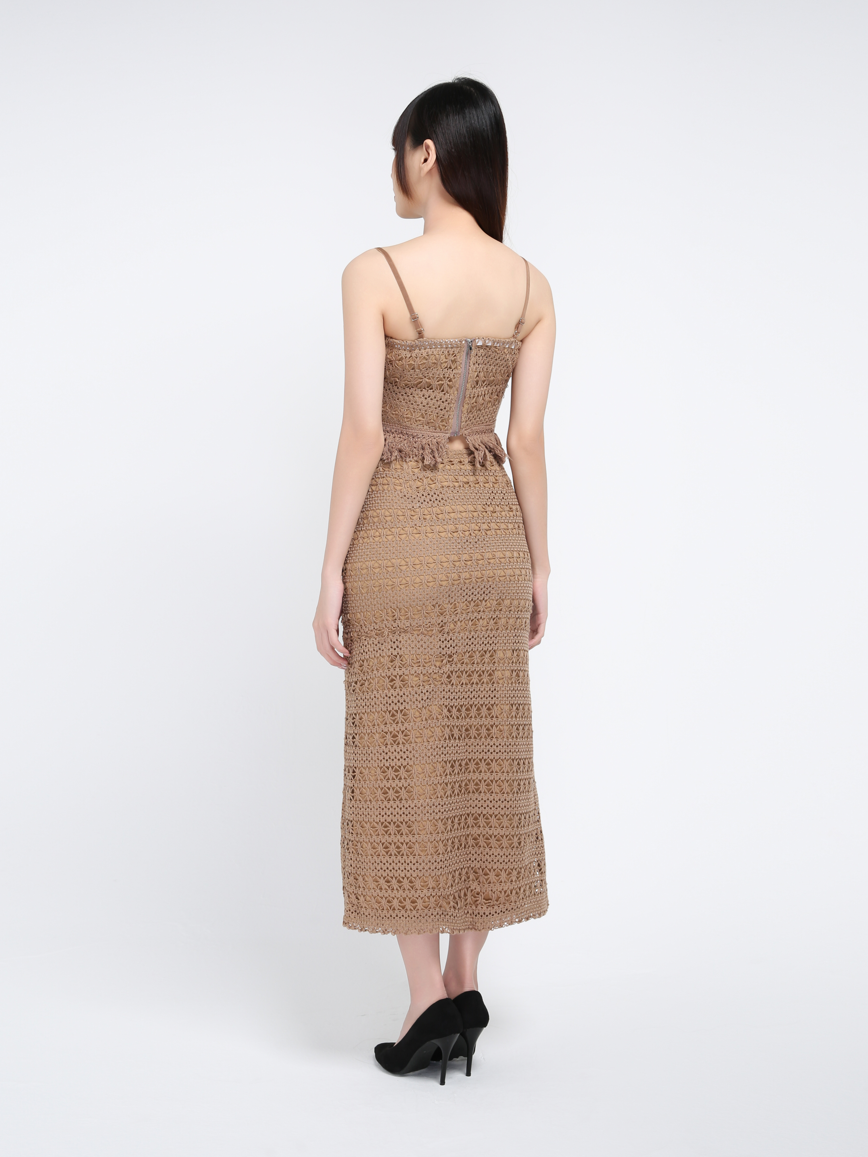 Sleeveless Top With Long Skirt Set 39745