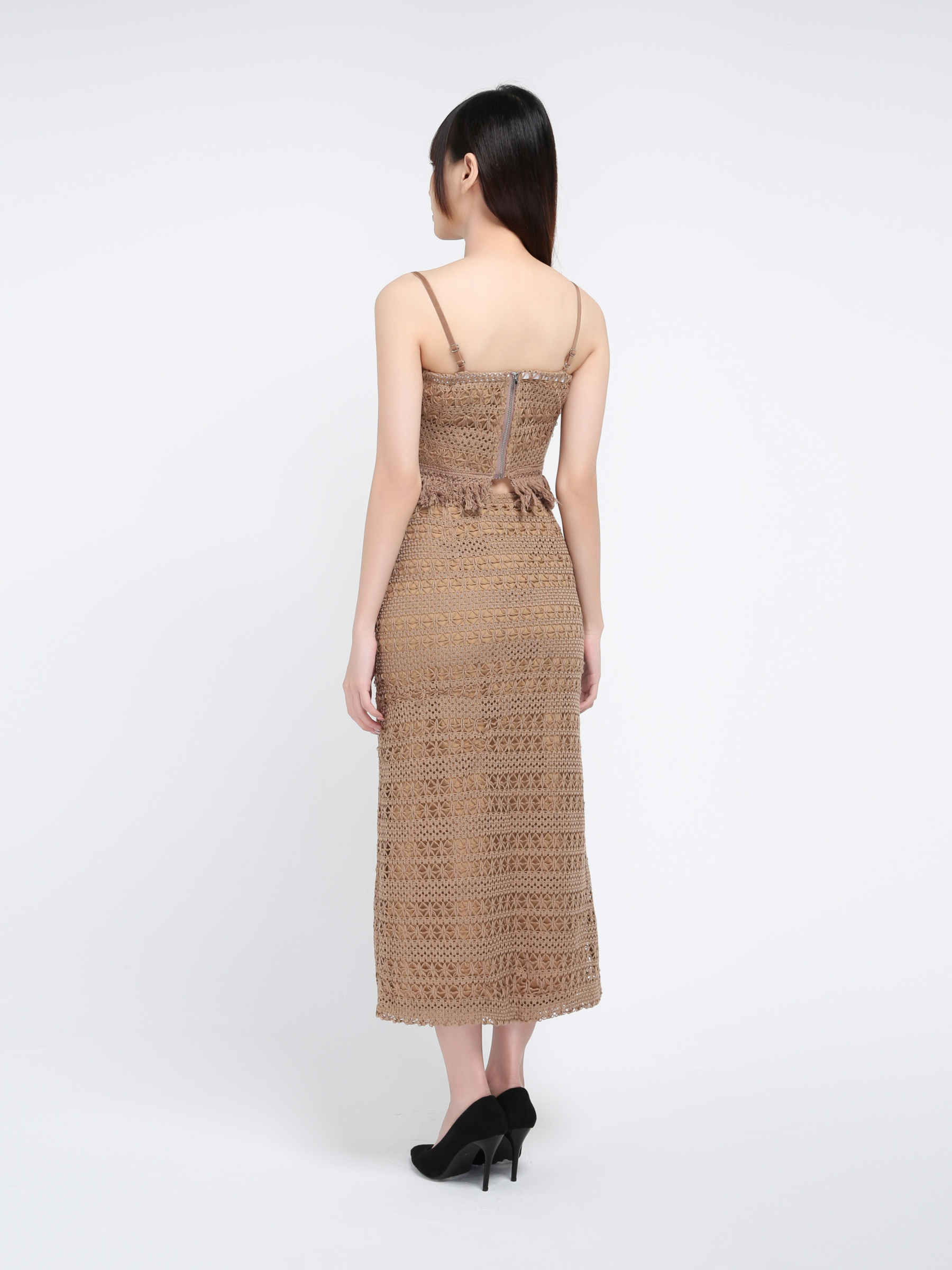 Sleeveless Top With Long Skirt Set 39745