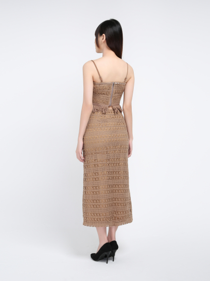 Sleeveless Top With Long Skirt Set 39745