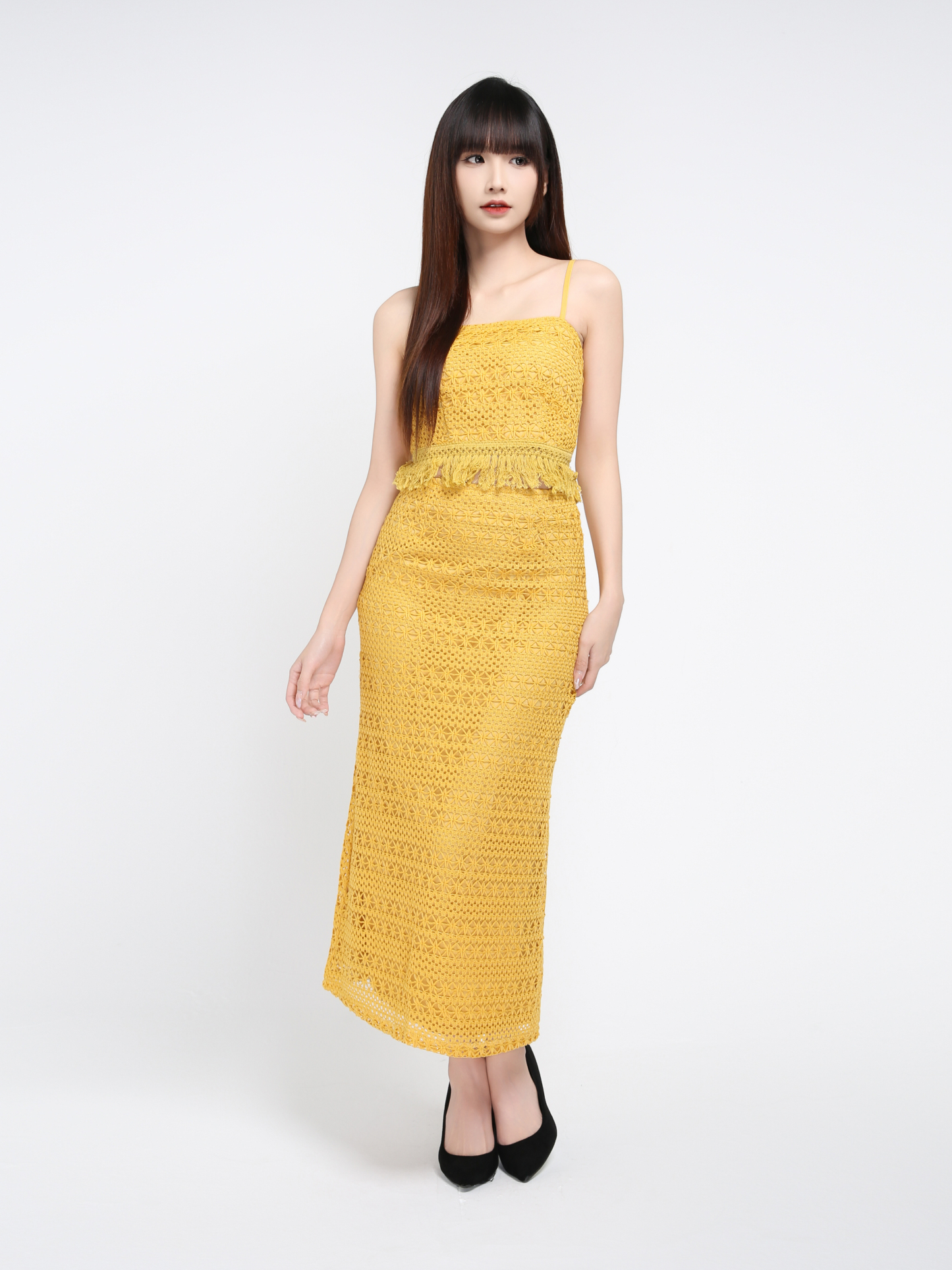 Sleeveless Top With Long Skirt Set 39745