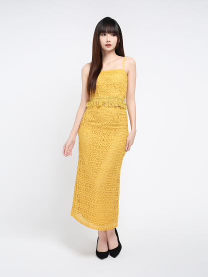 Sleeveless Top With Long Skirt Set 39745