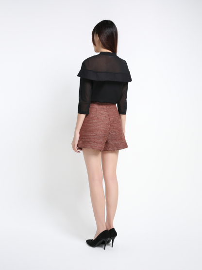 High Waist Side Pocket Short Pants 39790