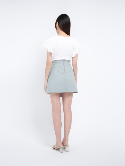 High Waist Back Zip Skirt 39606