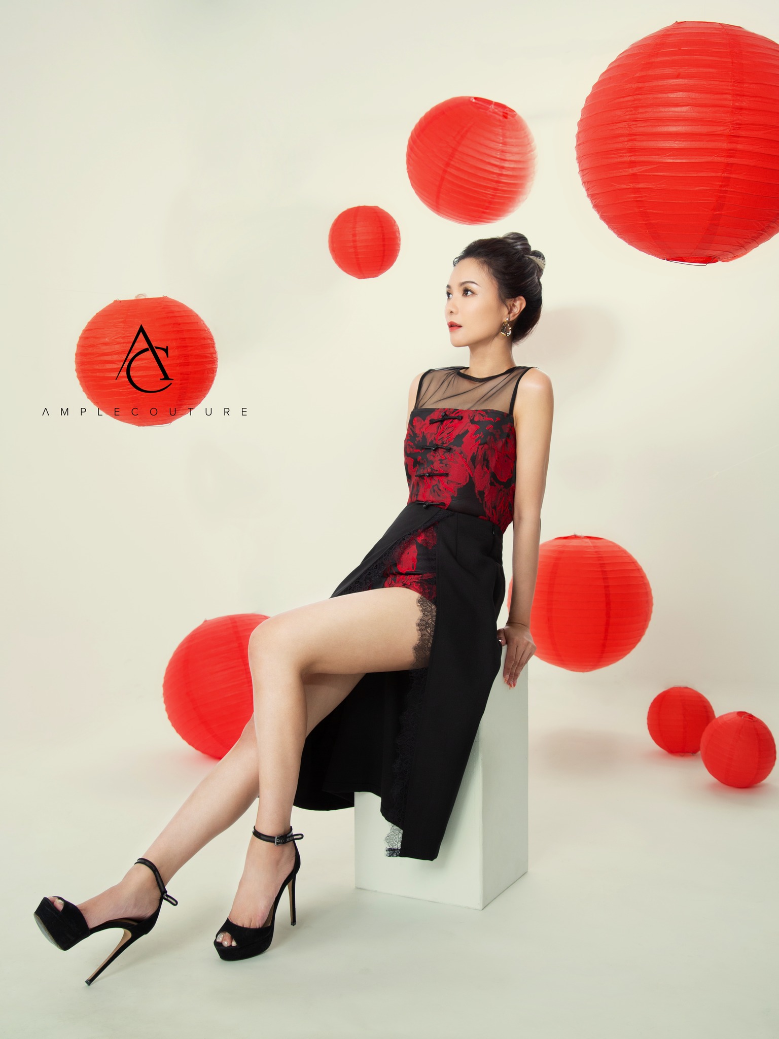 [PREORDER]High Waist Side Split With Lace Skirt AC412 (SPO)