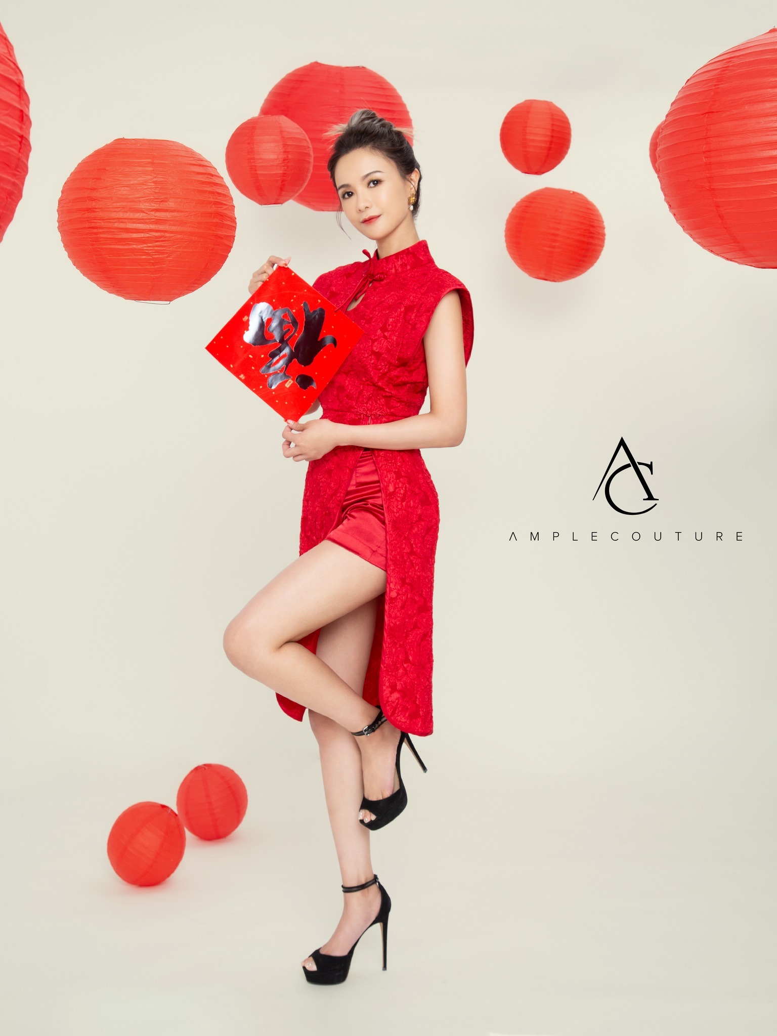 [PREORDER]Floral Cheongsam Dress Set AC413 (SPO)