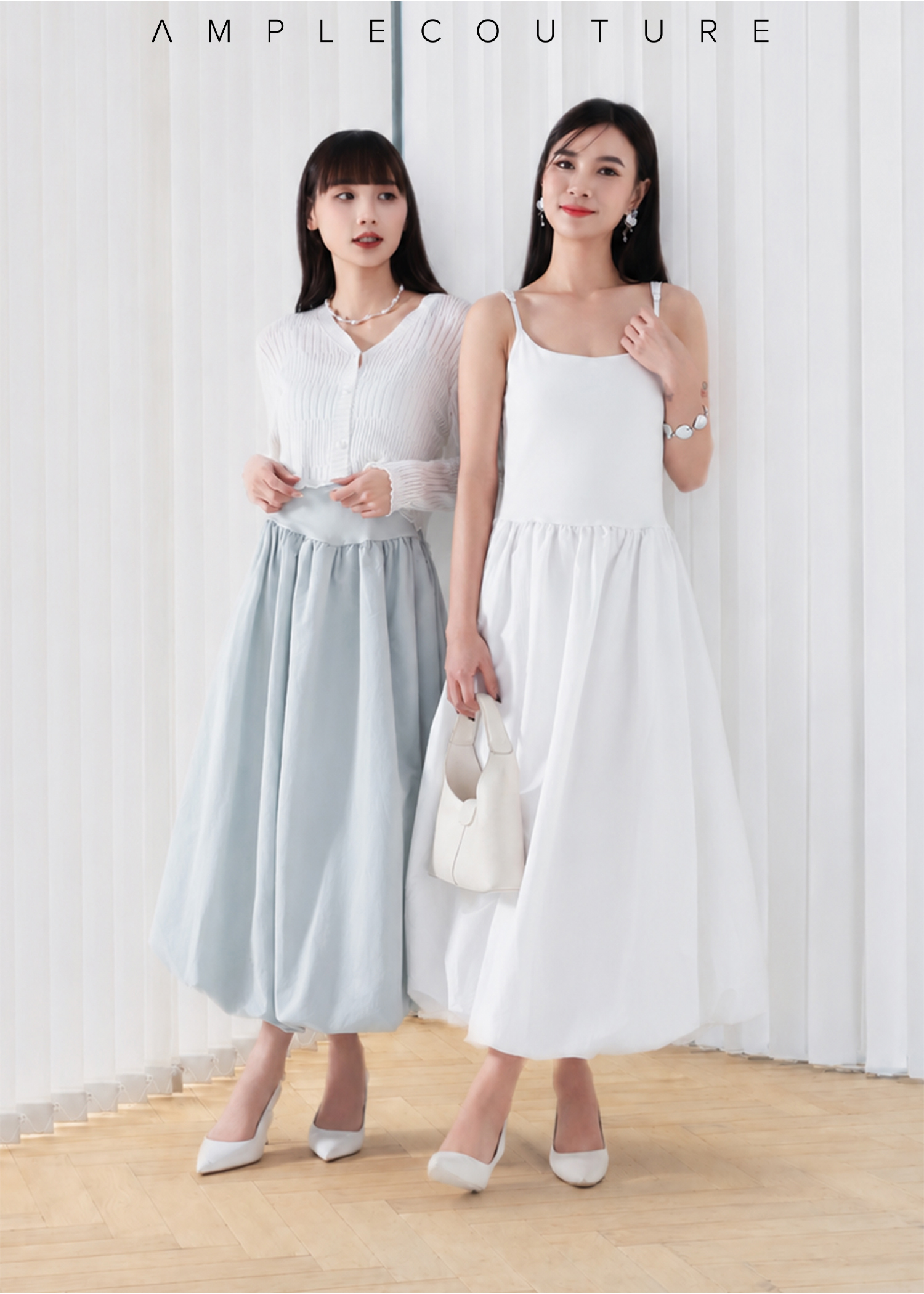 Flower Bubble Midi Dress DJ181