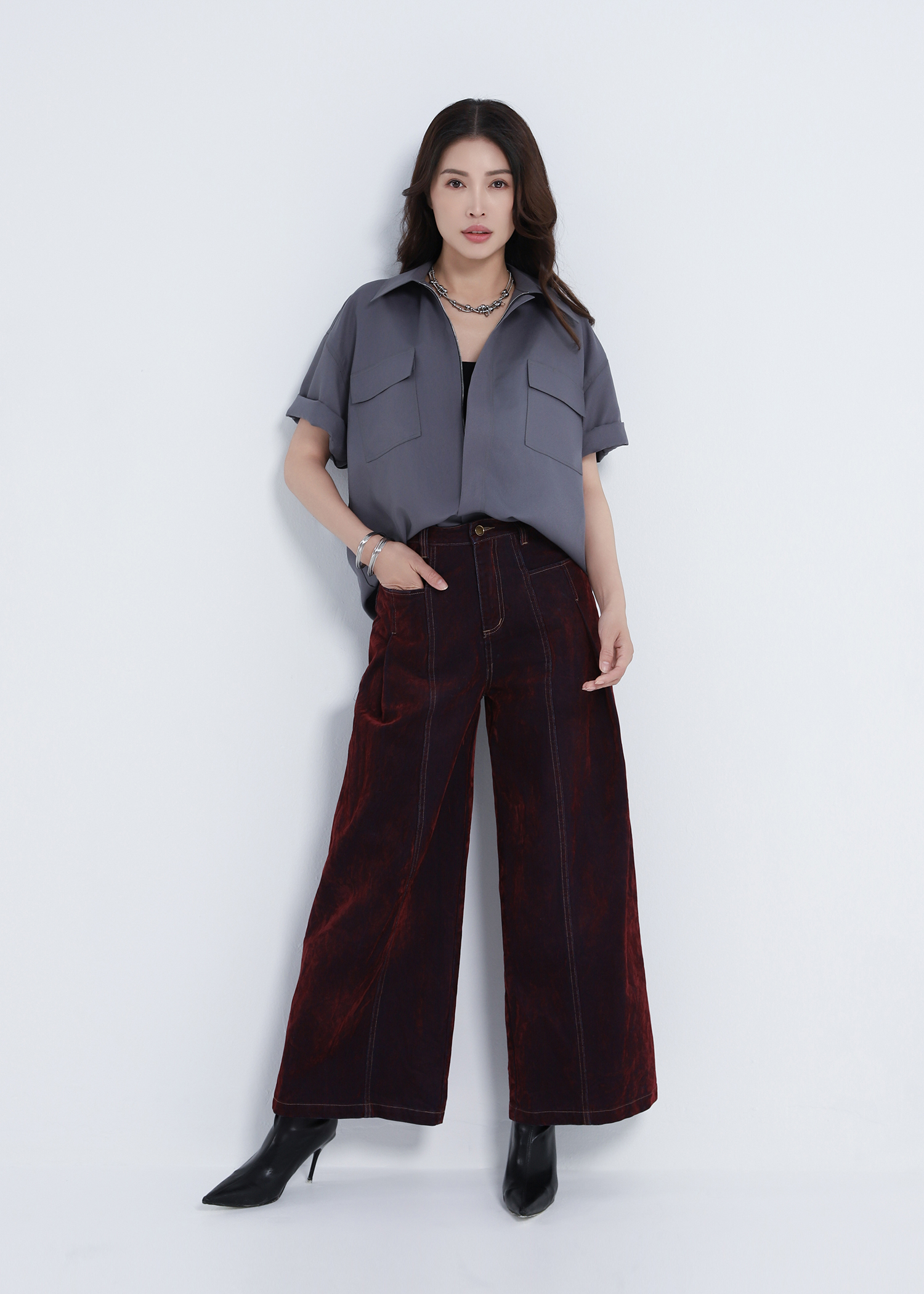 [I DEFINE ME] Two Way With Zip Blouse ACX20