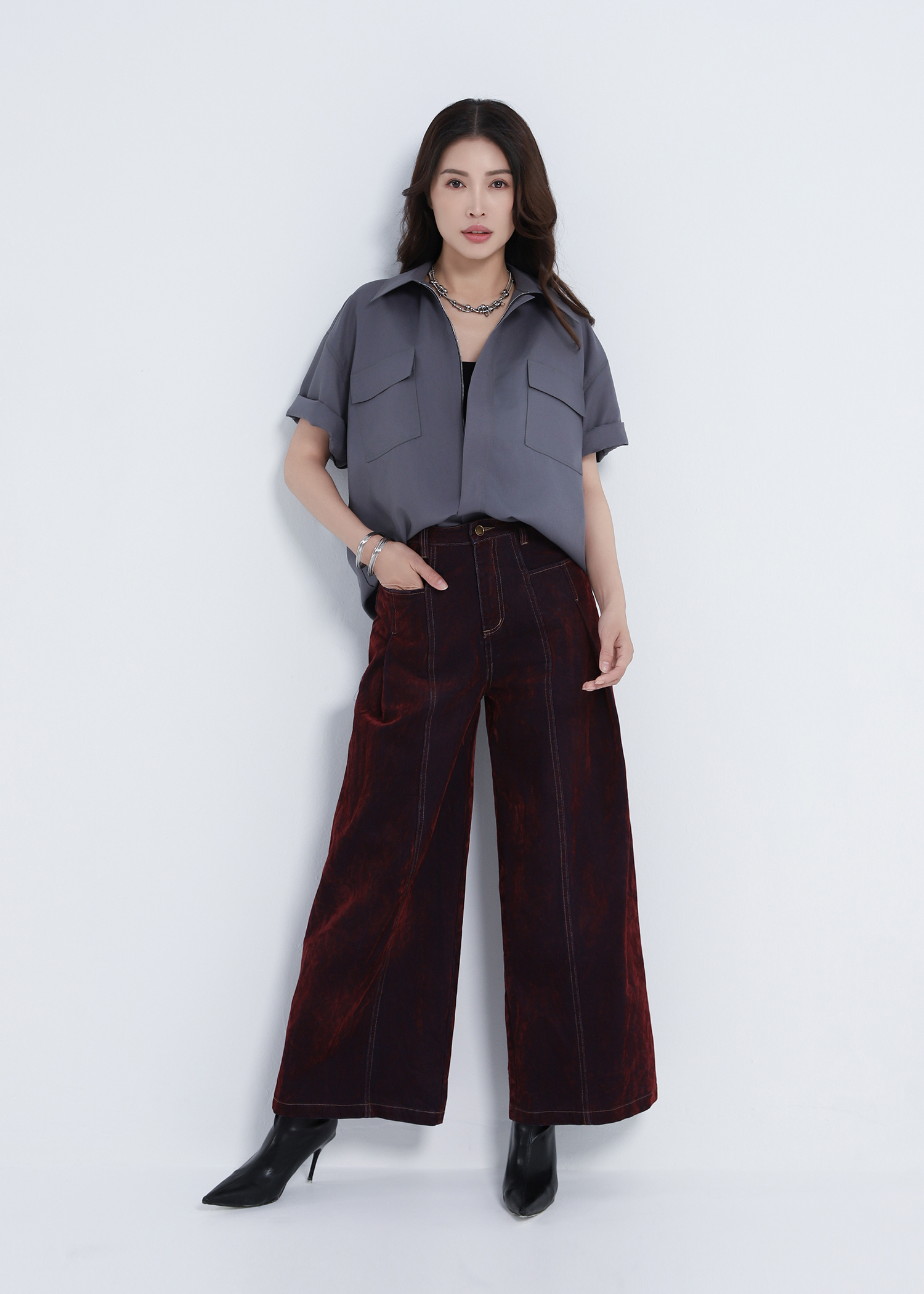[I DEFINE ME] Two Way With Zip Blouse ACX20