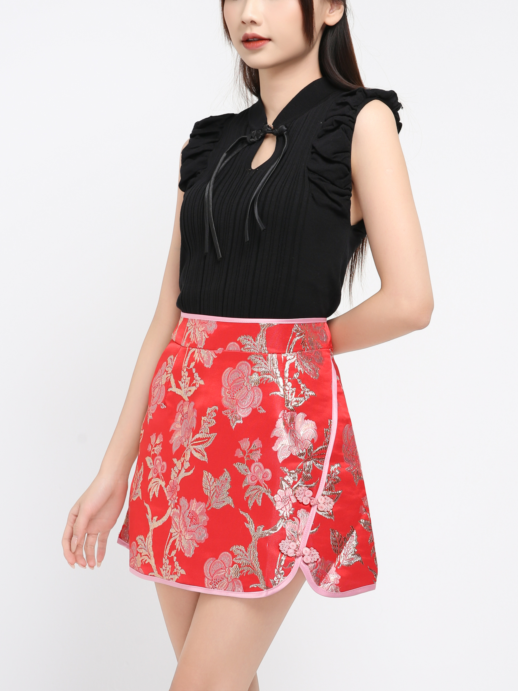 Side Pocket New Year Skirt Pant 38735