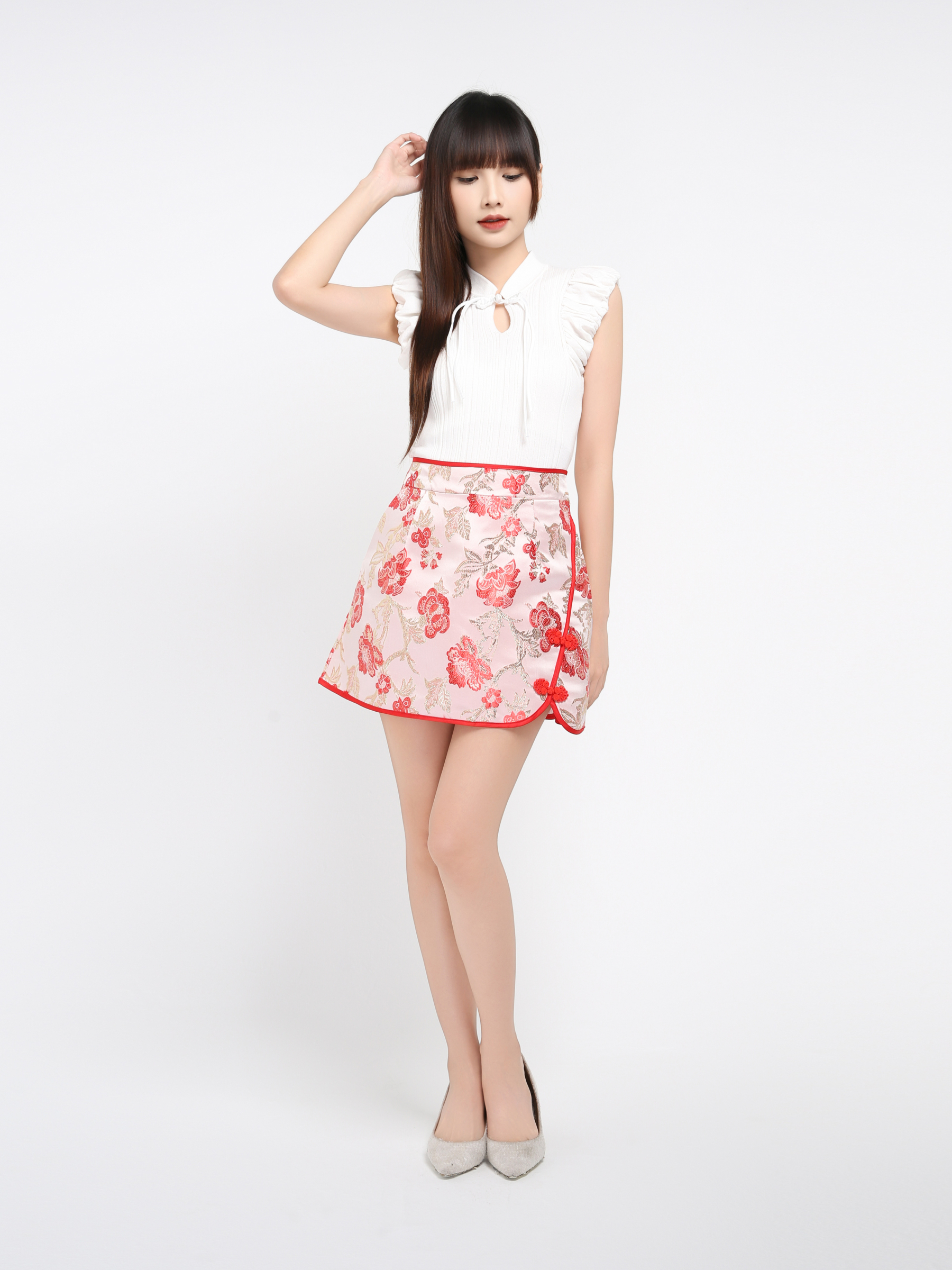 Side Pocket New Year Skirt Pant 38735