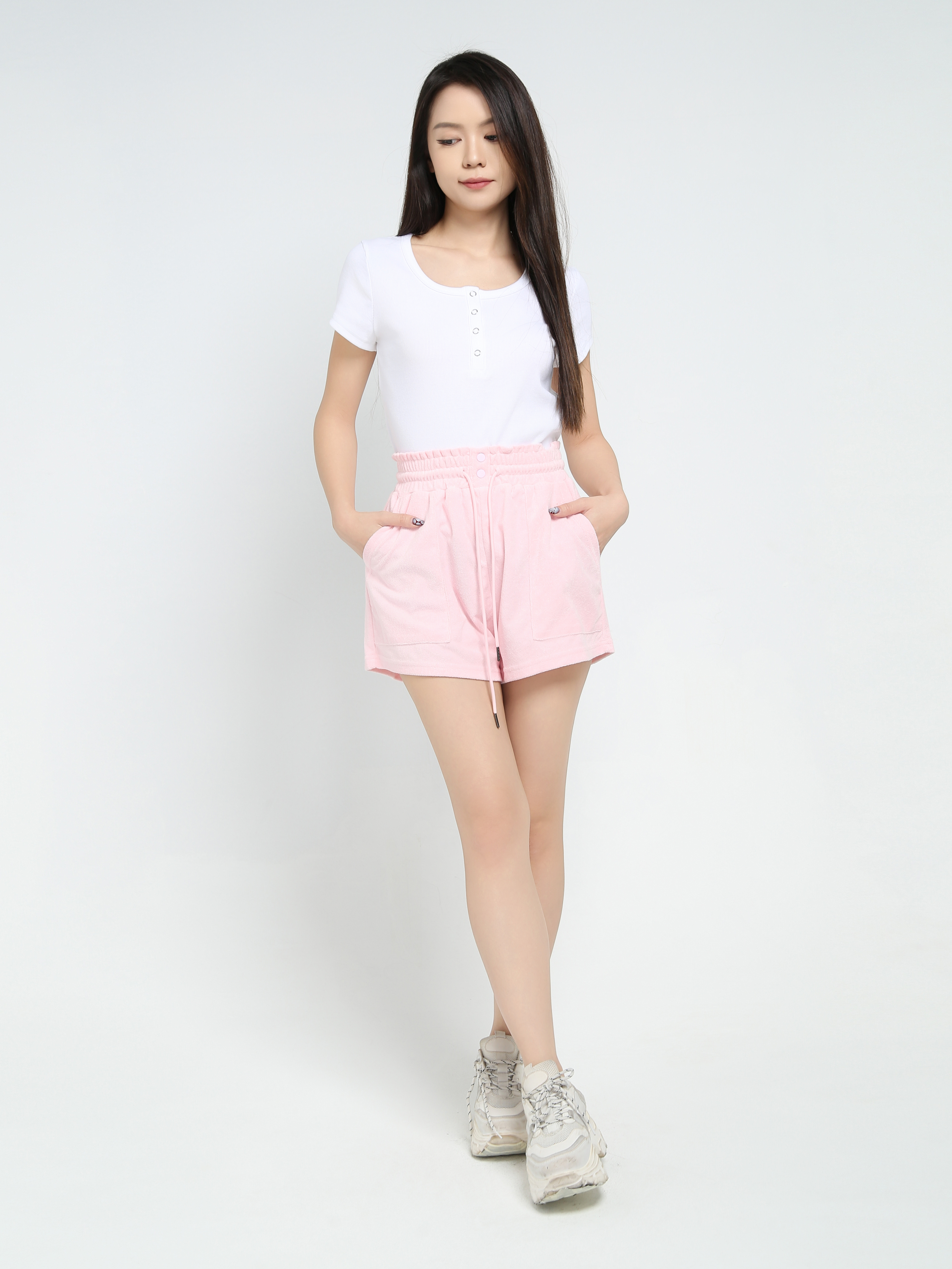 Short Sleeve Front Button Top 40246