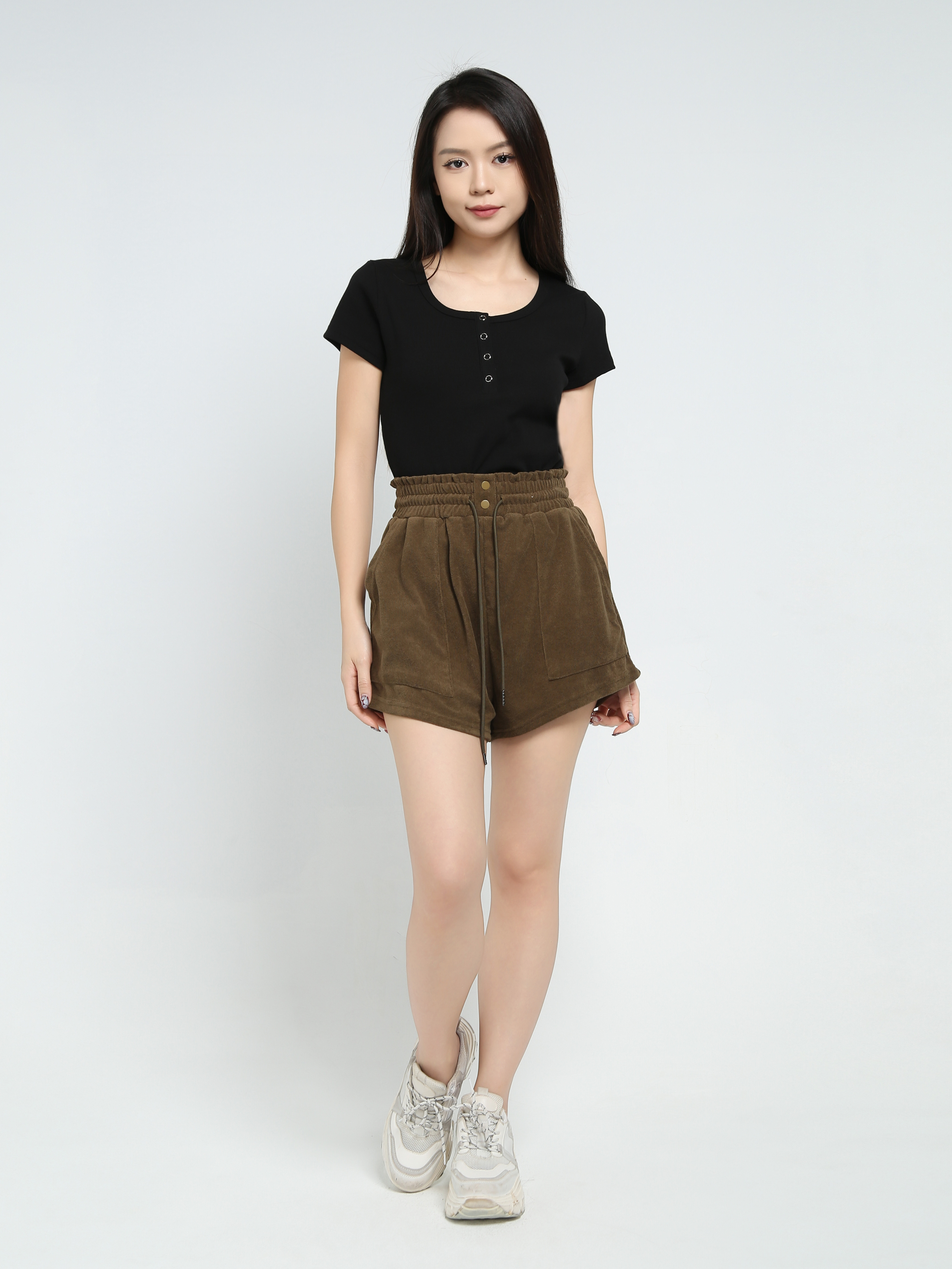 Short Sleeve Front Button Top 40246