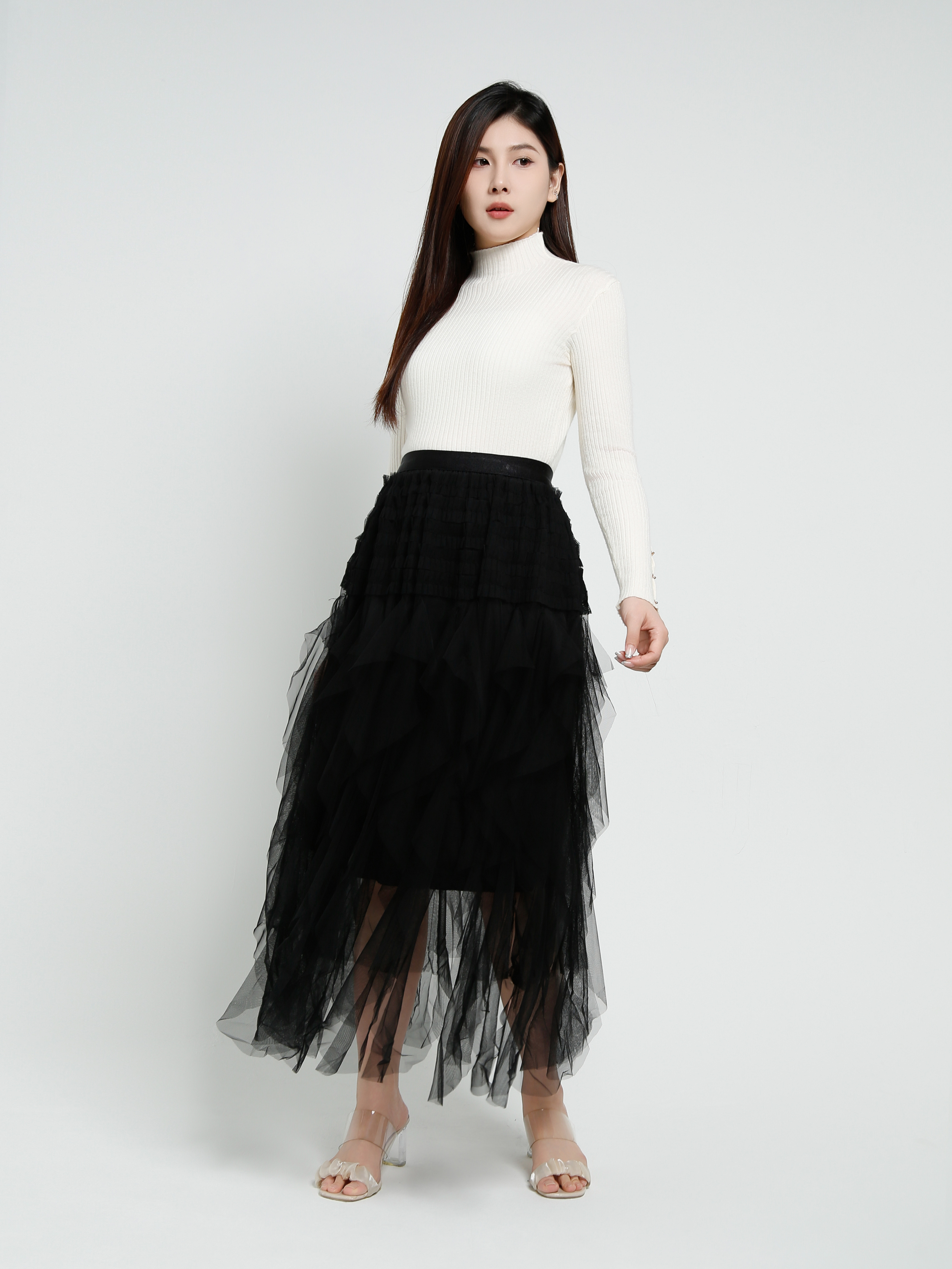 Net Layered Skirt 40399