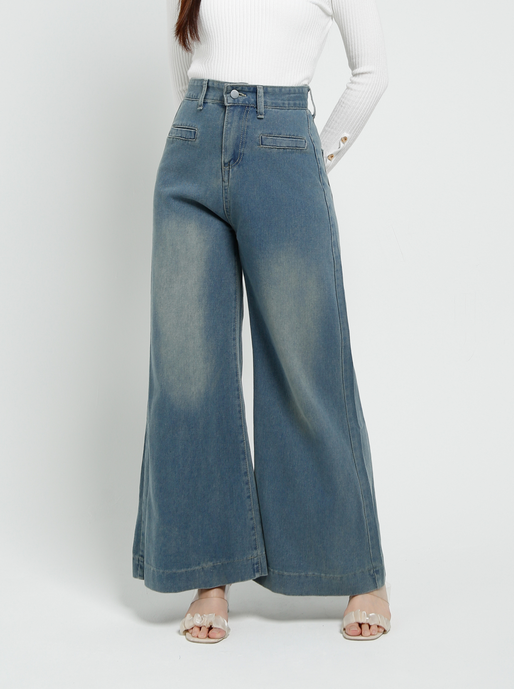 Denim Front Pocket Long Pant 40426
