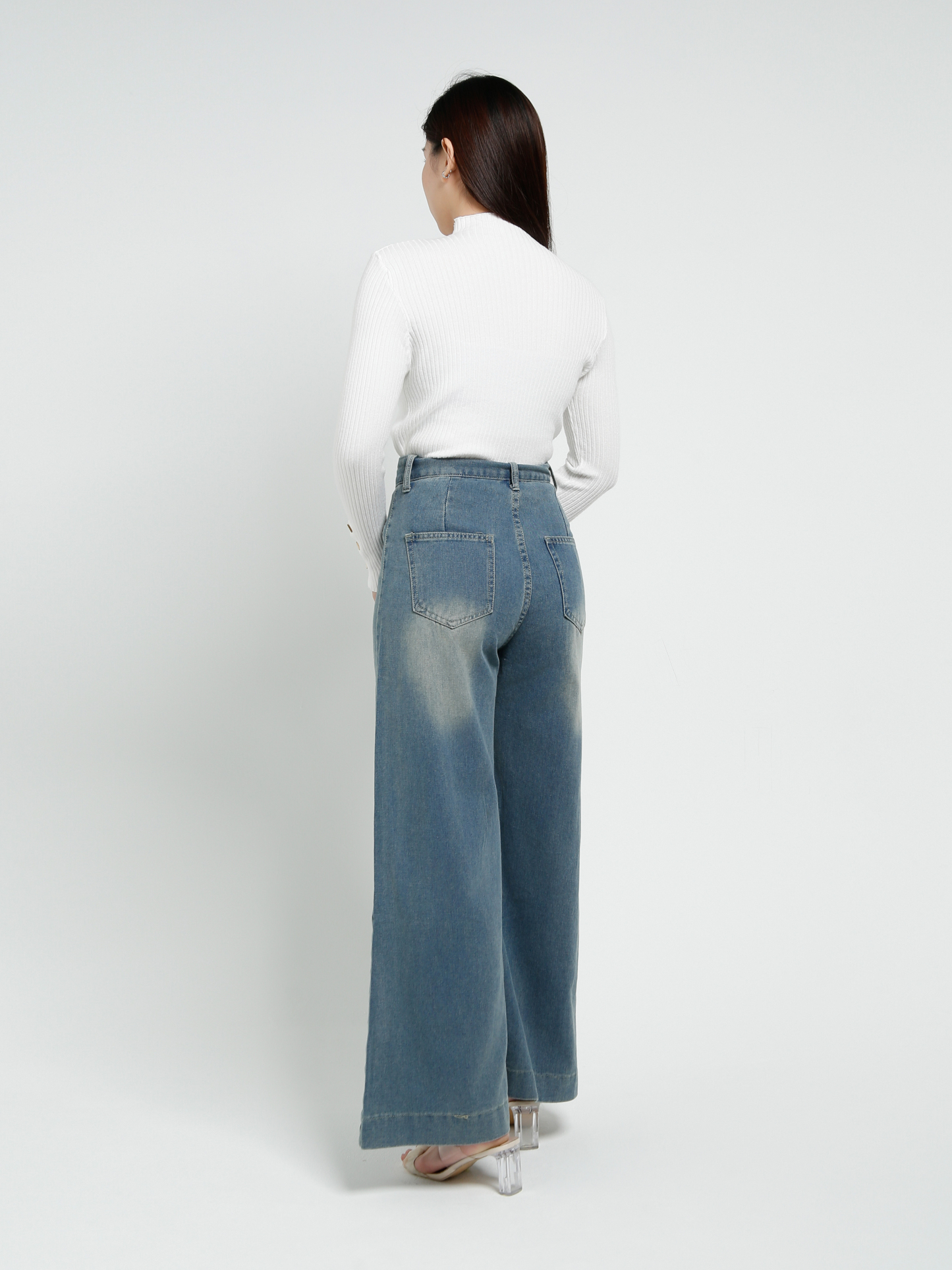 Denim Front Pocket Long Pant 40426