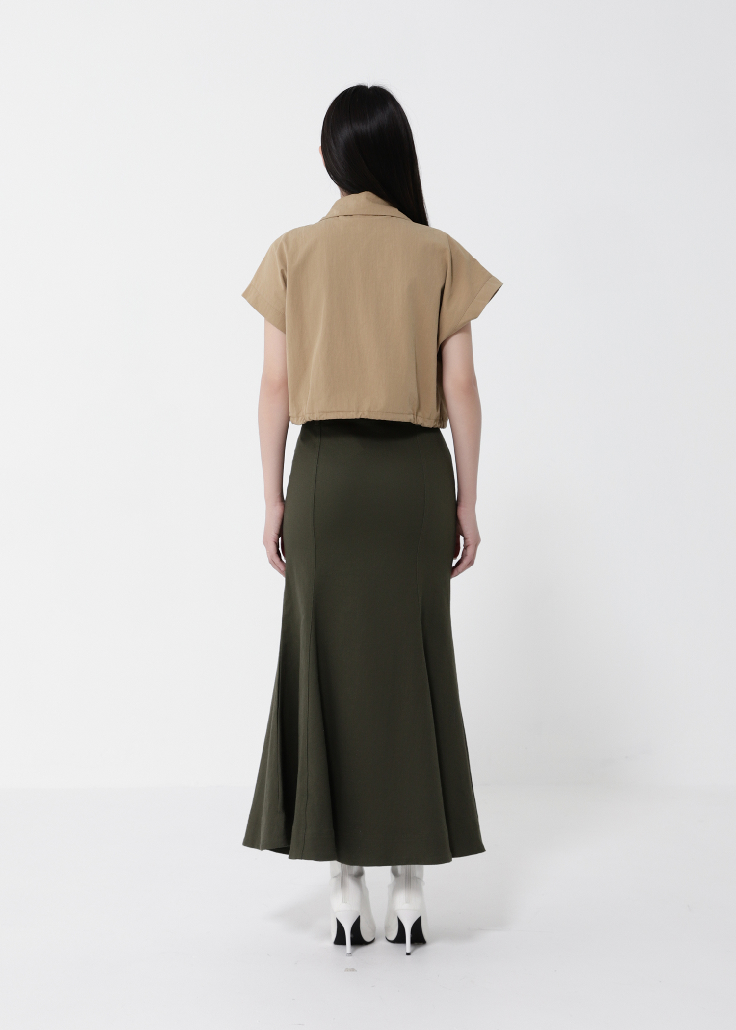High Waist Front Zip Skirt 40464