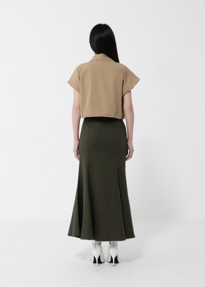 High Waist Front Zip Skirt 40464