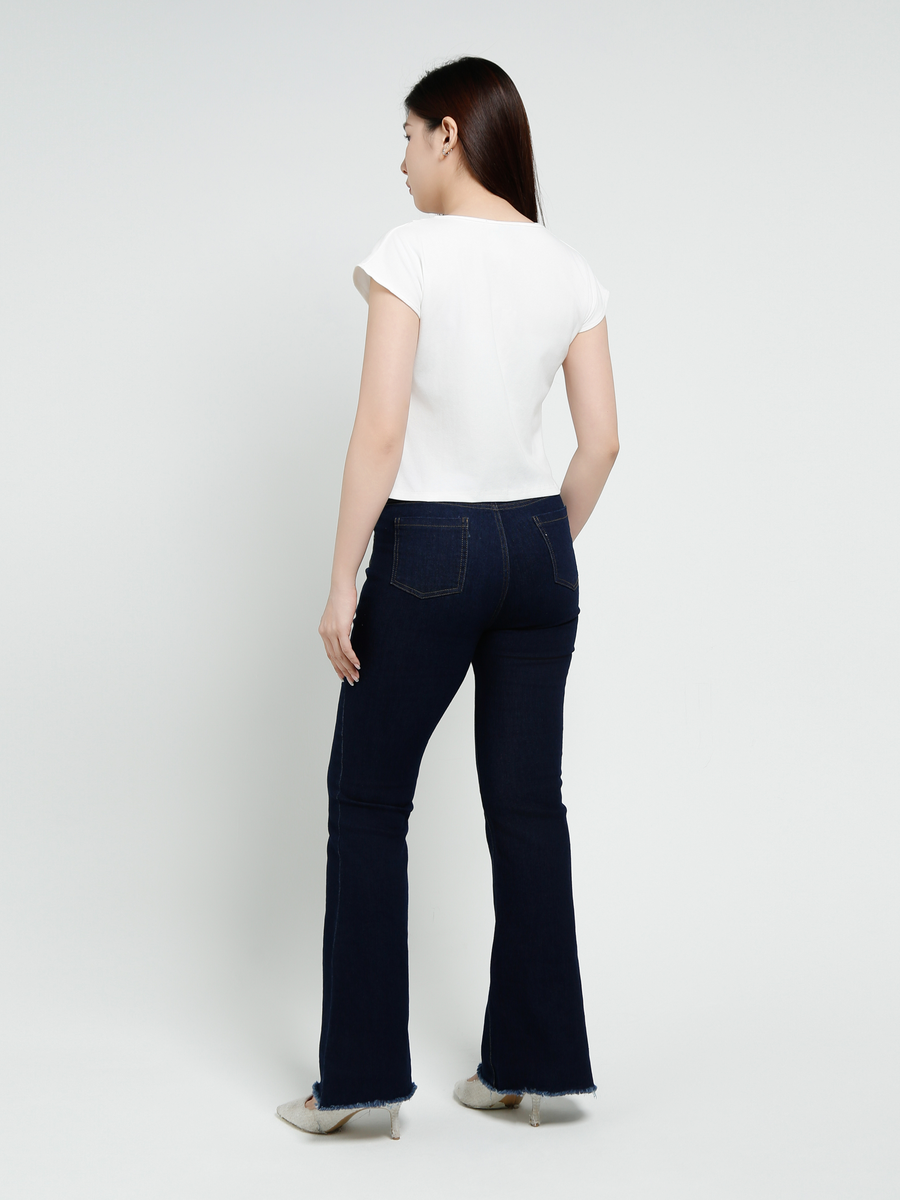 Cotton Front Decorative Pearl Top 40510