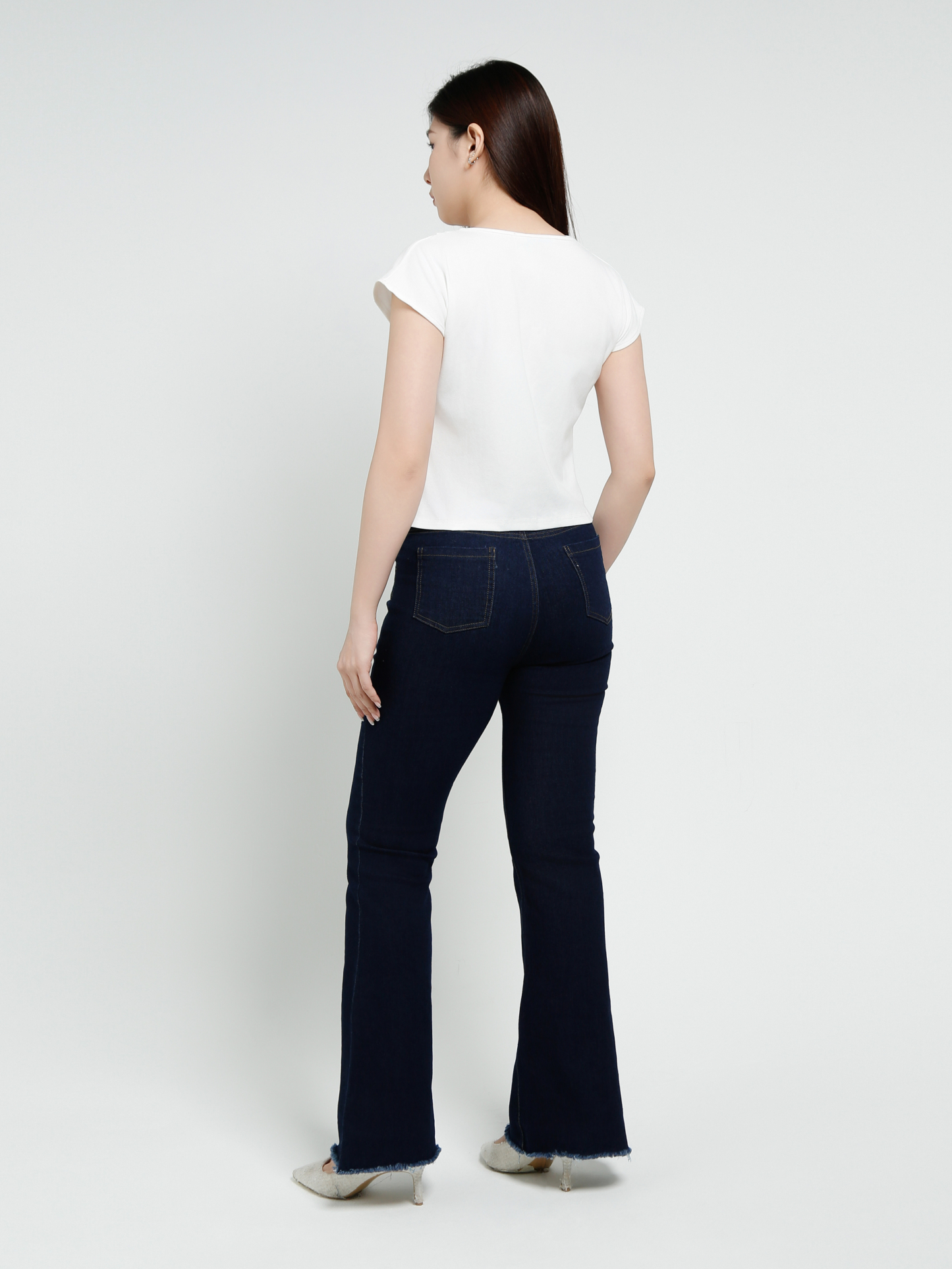 Cotton Front Decorative Pearl Top 40510