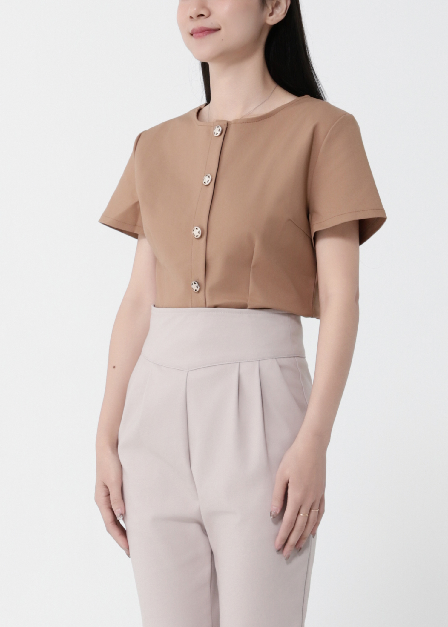 High Waist Back Zip Long Pant 40512