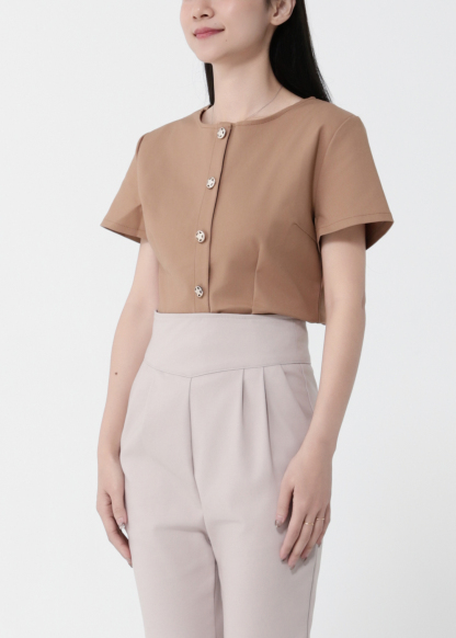 High Waist Back Zip Long Pant 40512