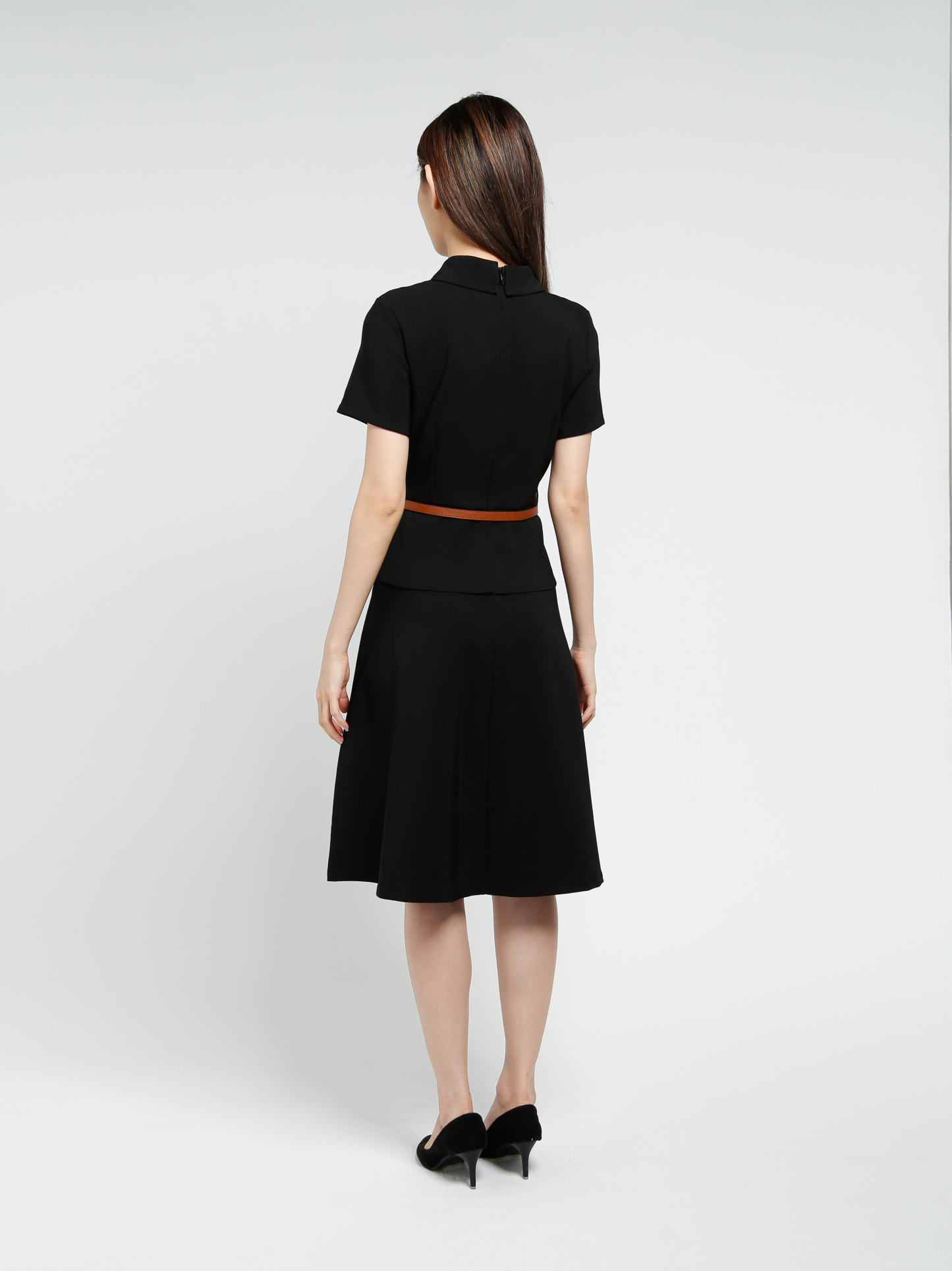 Front Button With Belt Dress 40535